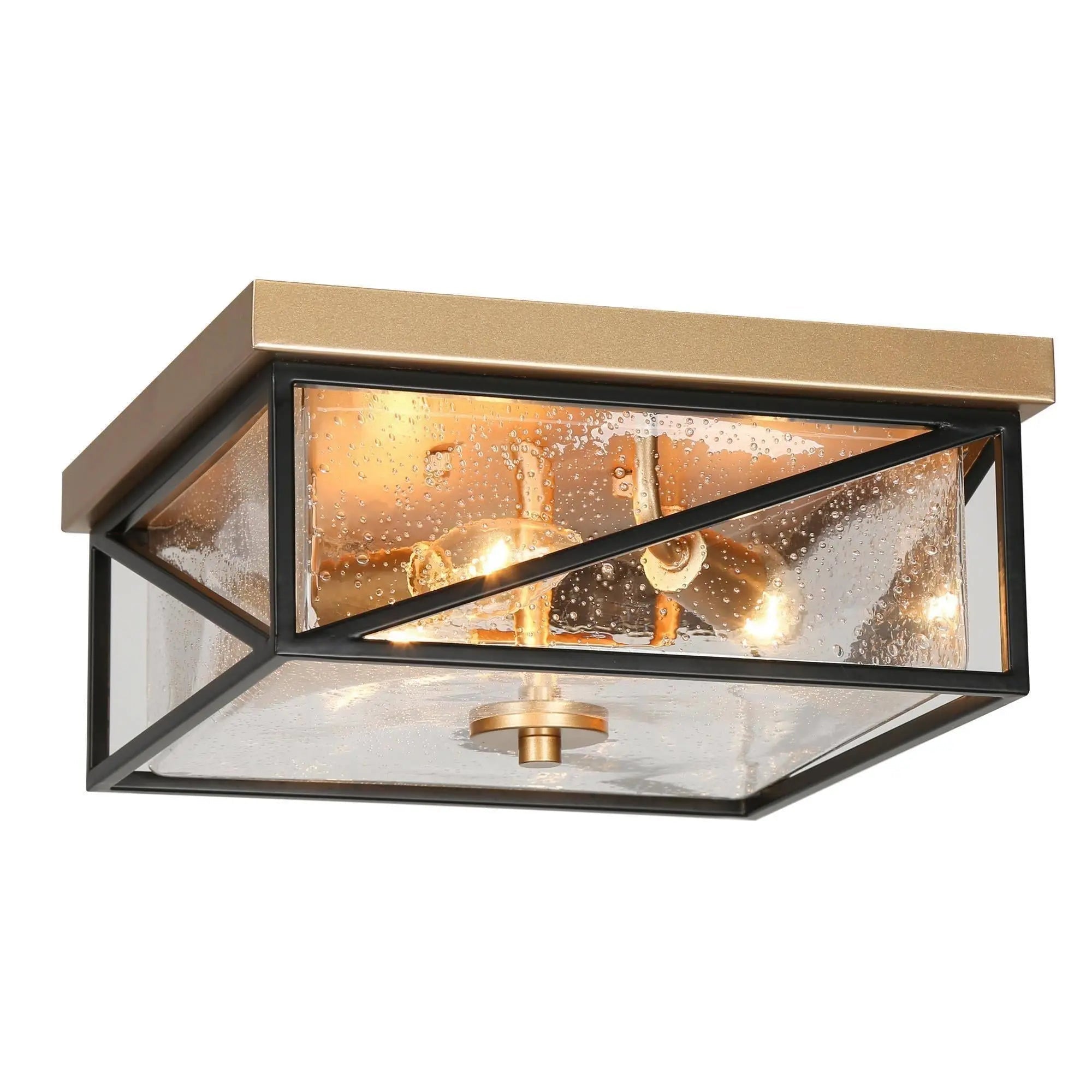 Orpheunican 3-Light Mini Black Flush-Mount Light