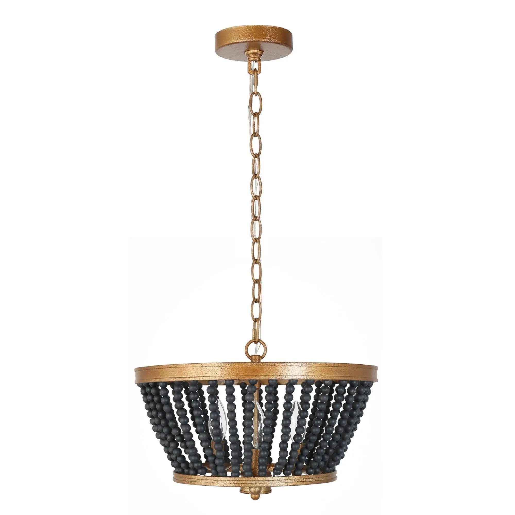 Cassandralic 3-Light Small Black Chandelier