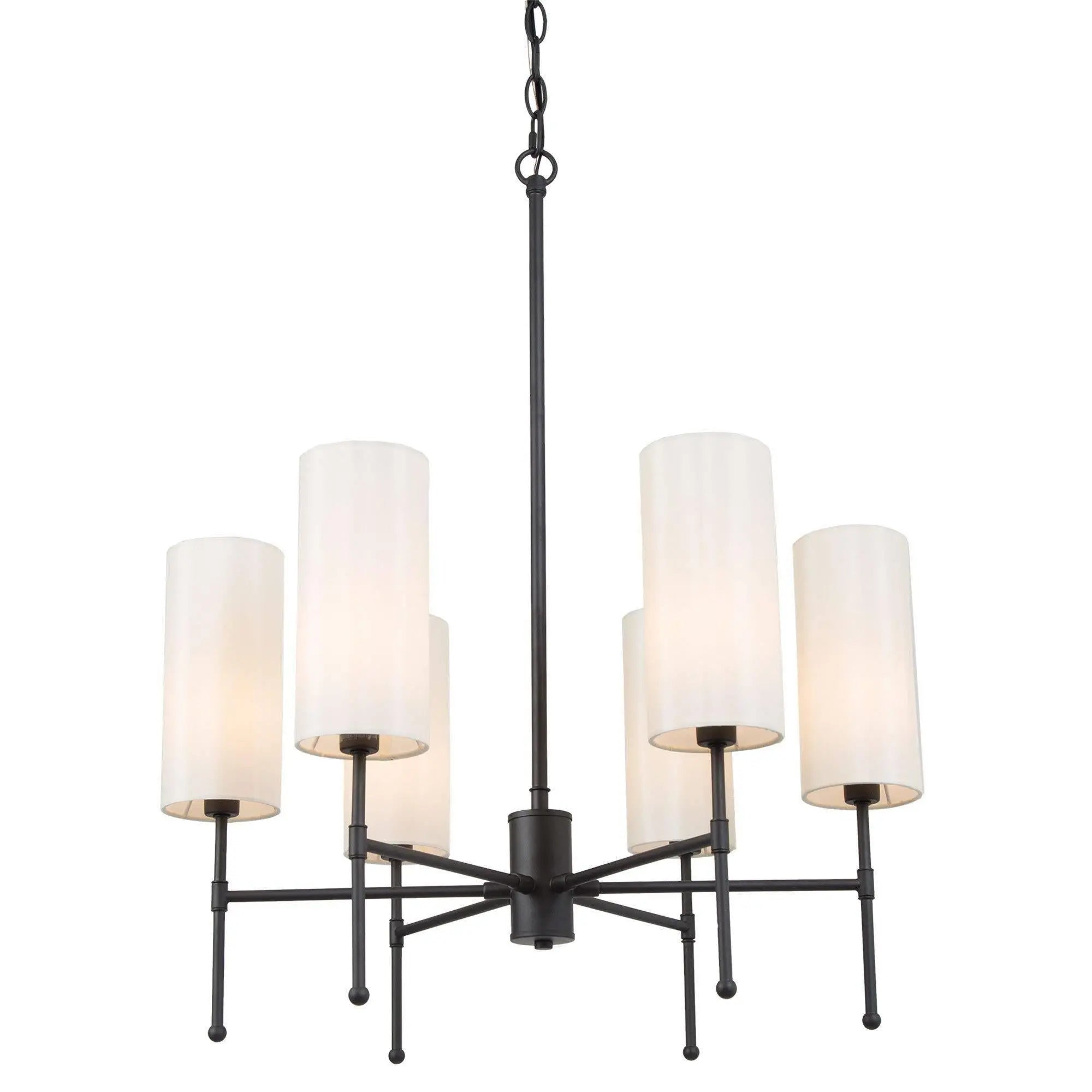 Leptogorgia 6-Light Medium Black Chandelier