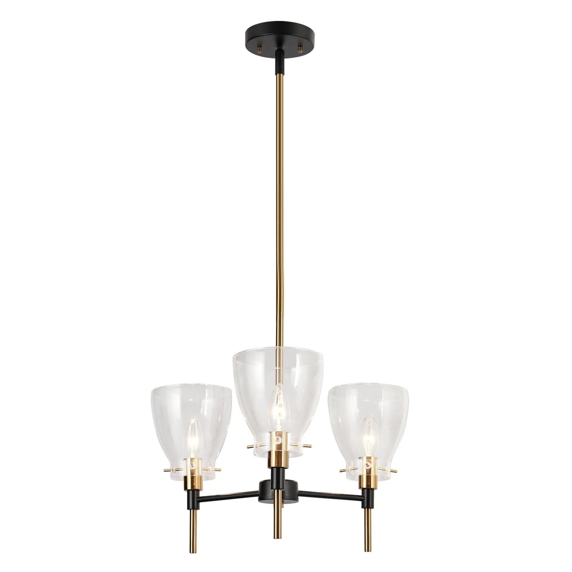 Aviannaiser 3-Light Small Black Chandelier