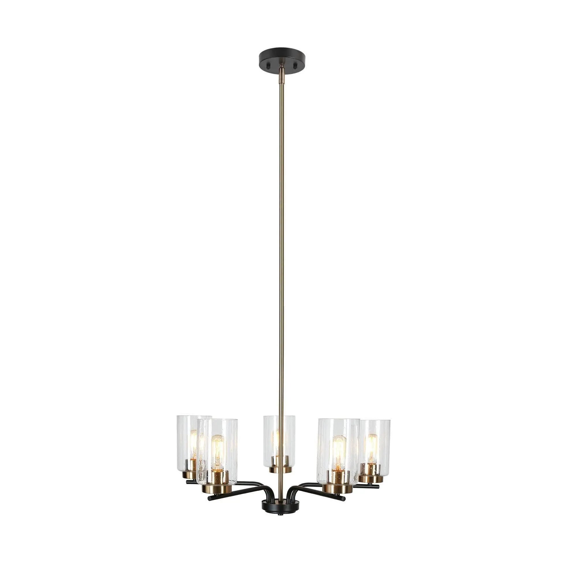 Hormosira 5-Light Medium Black Chandelier