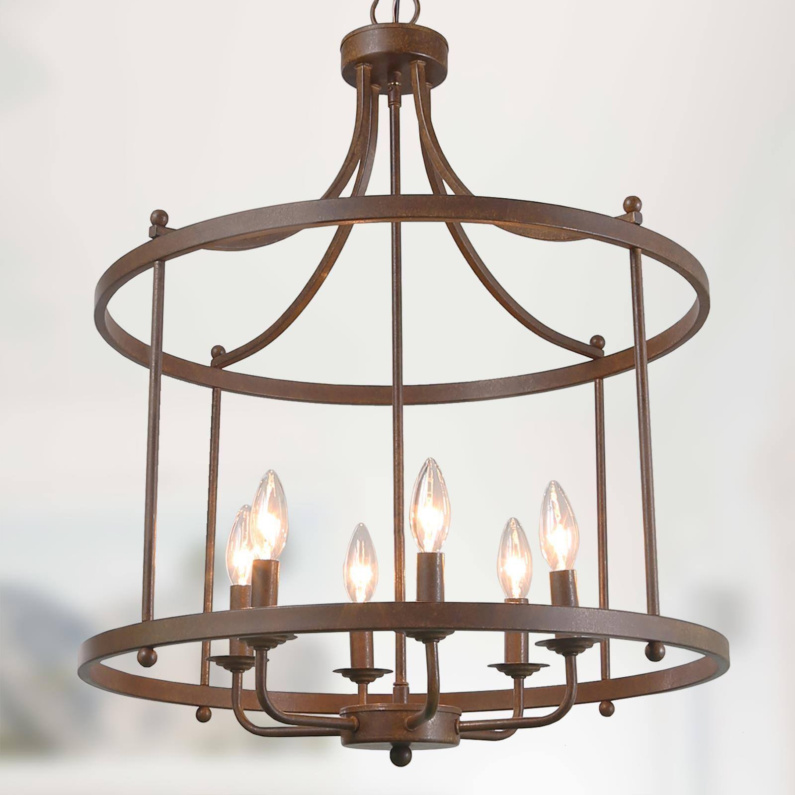 Trounifer 6-Light Small Black Chandelier
