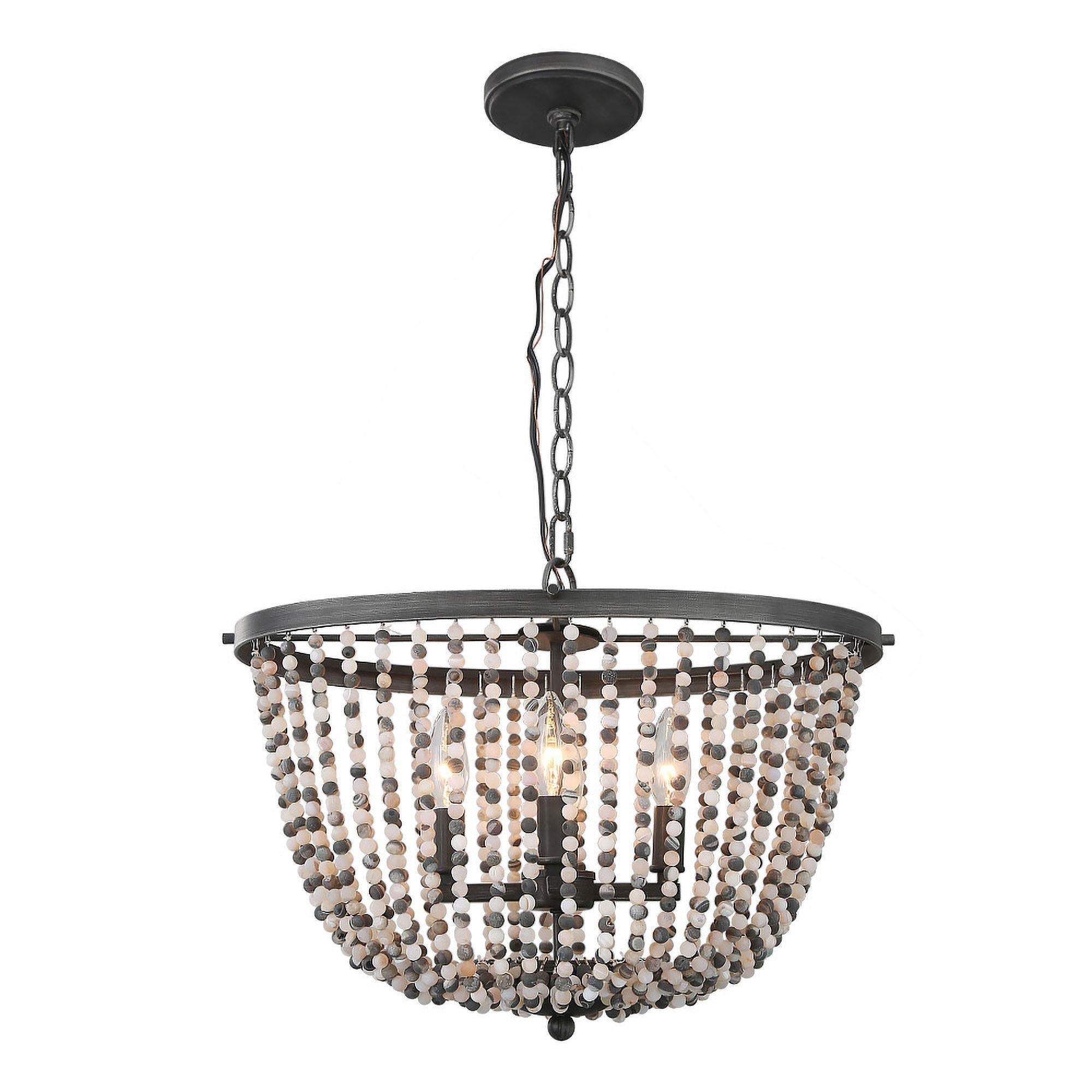 Lamtherm 4-Light Small Wood Chandelier
