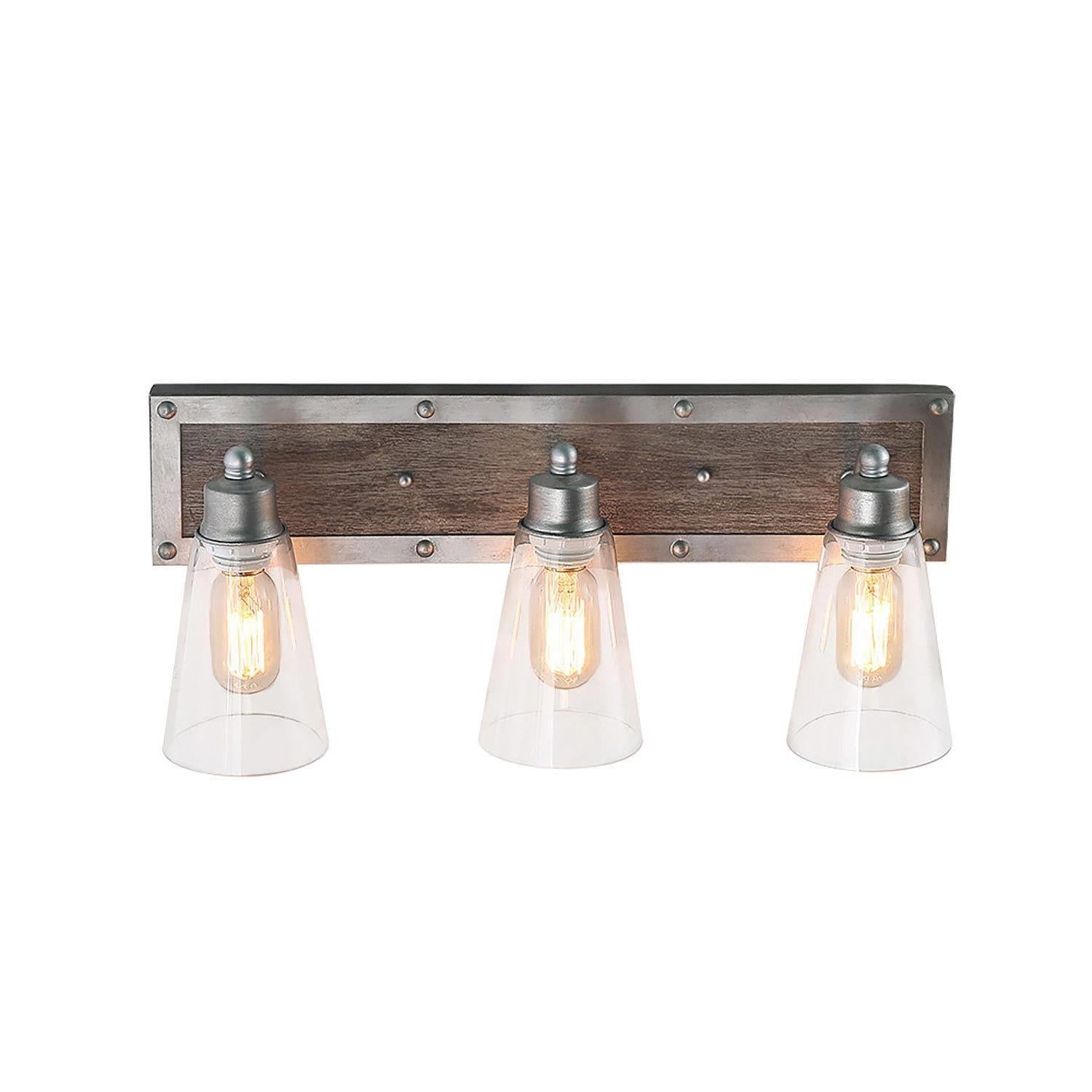 Nelestencle 3-Light Silver Vanity Light