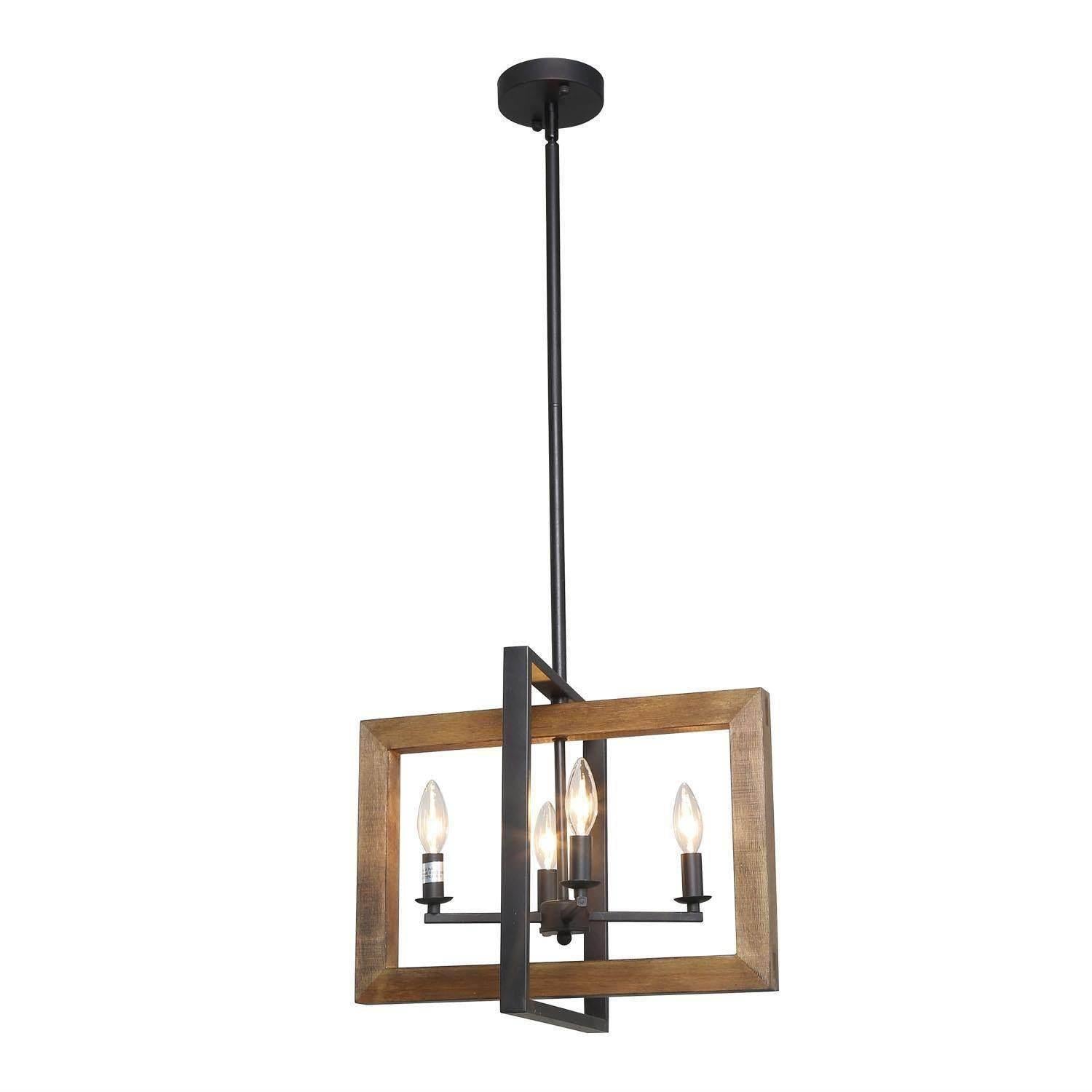 Sydney 4-Light Small Wood Chandelier