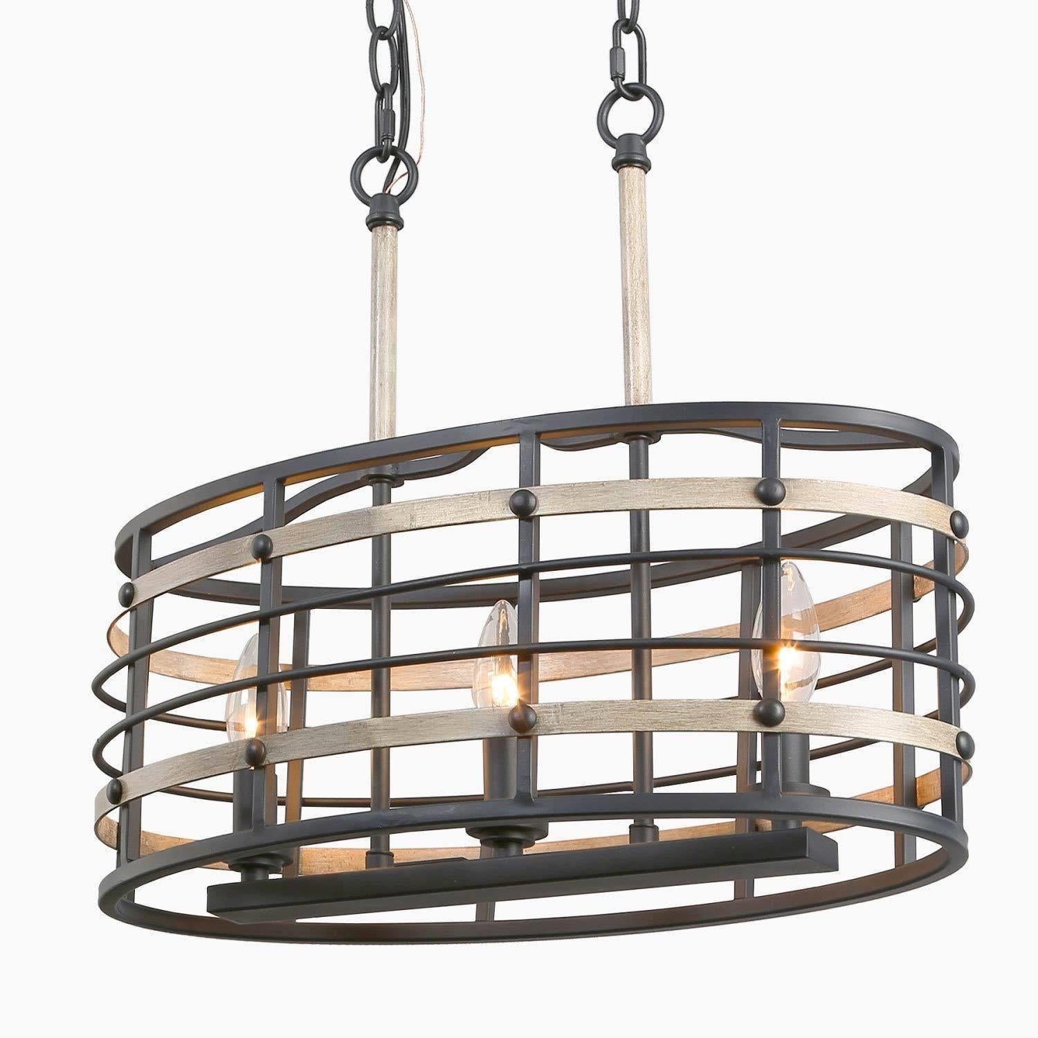 Hypsikalamos 3-Light Small Wood Chandelier