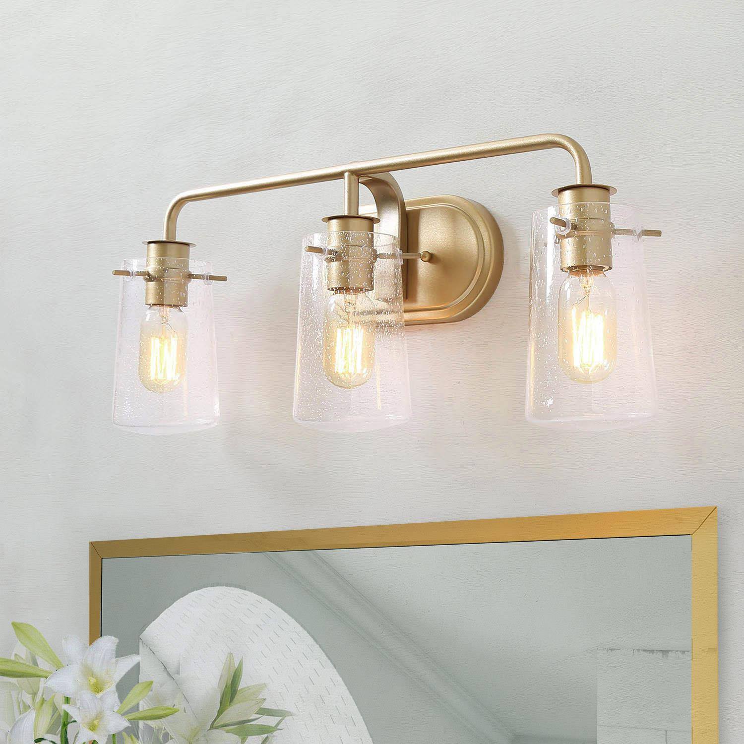 Tethysia 2-Light Gold Vanity Light