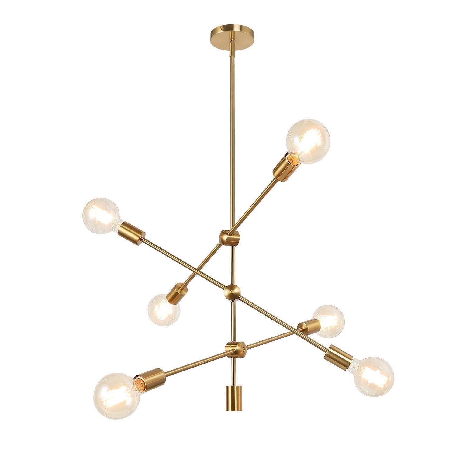 Sorostaric 6-Light Large Brass Chandelier