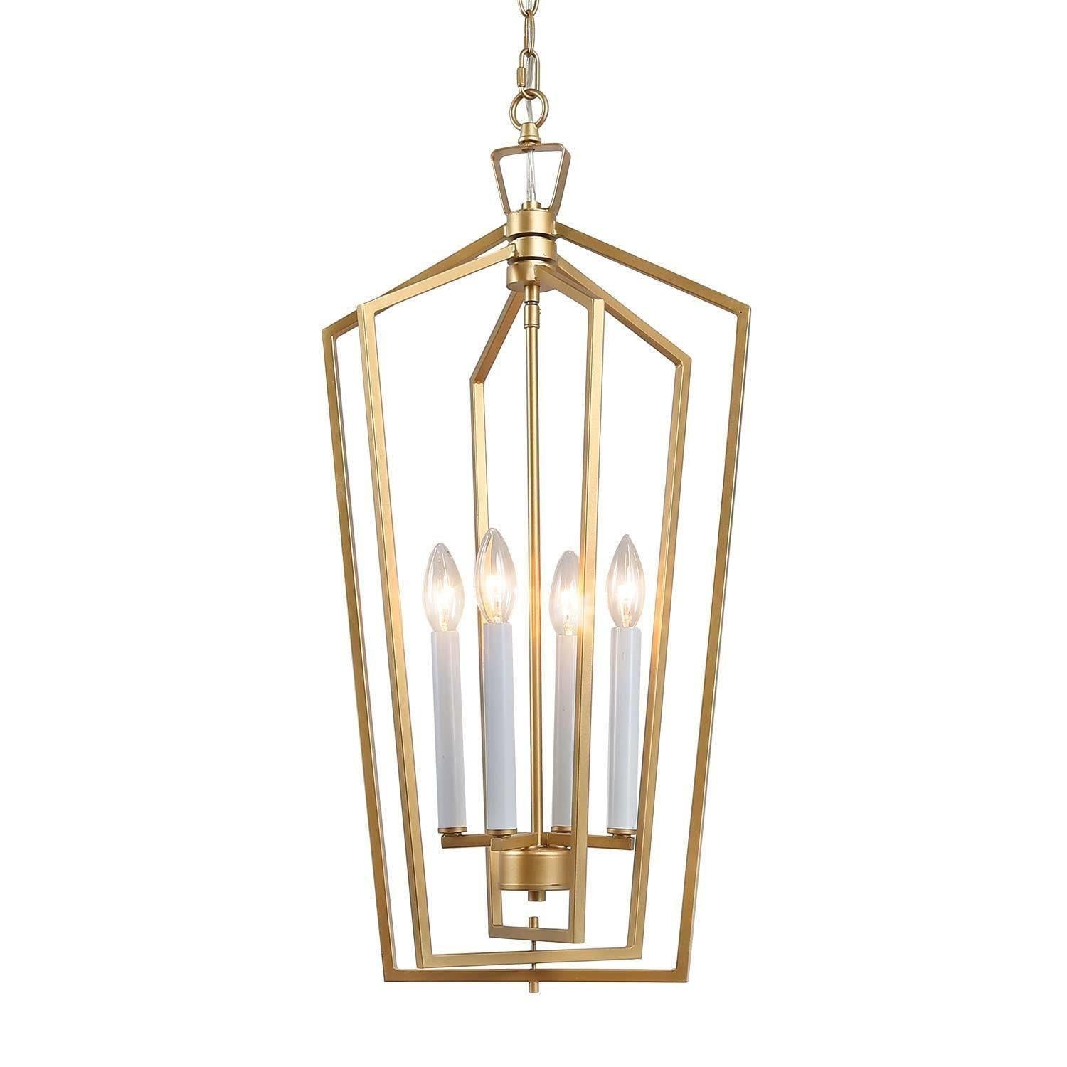 Radishment 4-Light Small Gold Chandelier