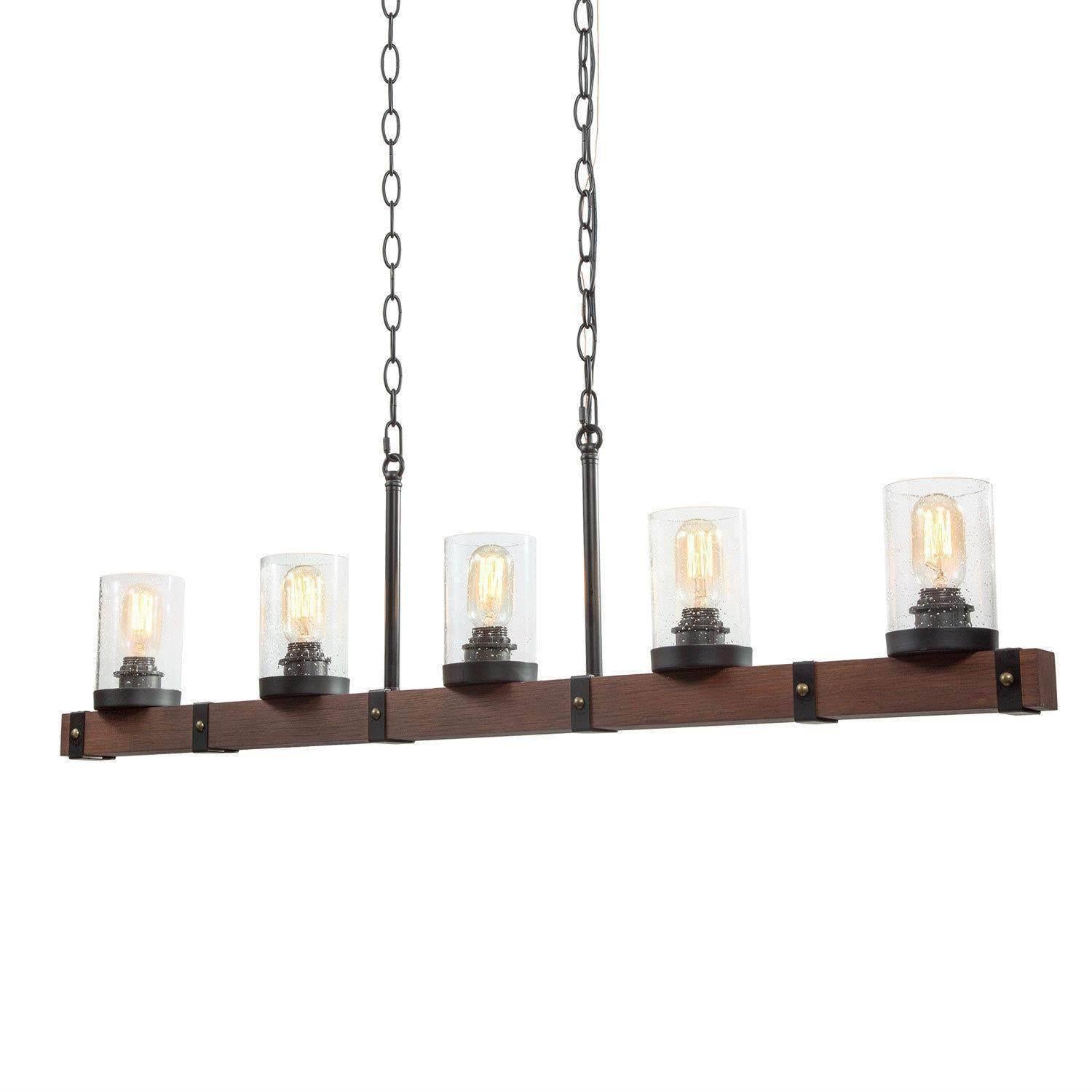 Fulgoroso 5-Light Oversized Wood Chandelier