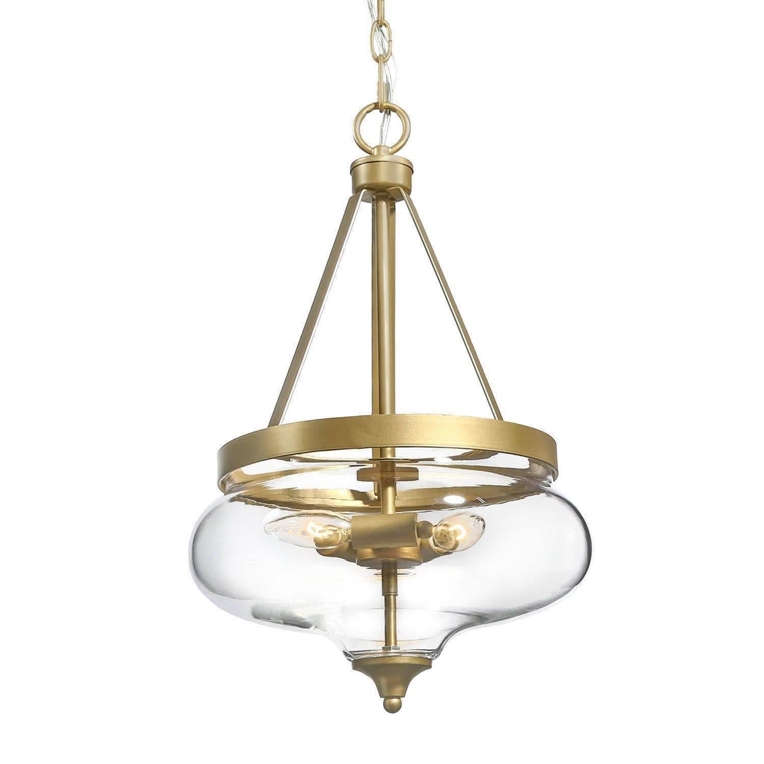 Tethysia 3-Light Mini Gold Chandelier