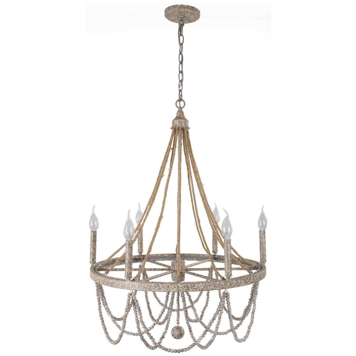 Erlinduel 6-Light Medium White Chandelier