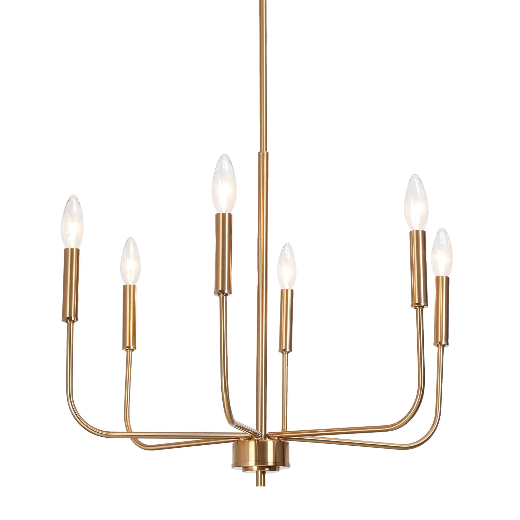 Tethysia 6-Light Medium Gold Chandelier