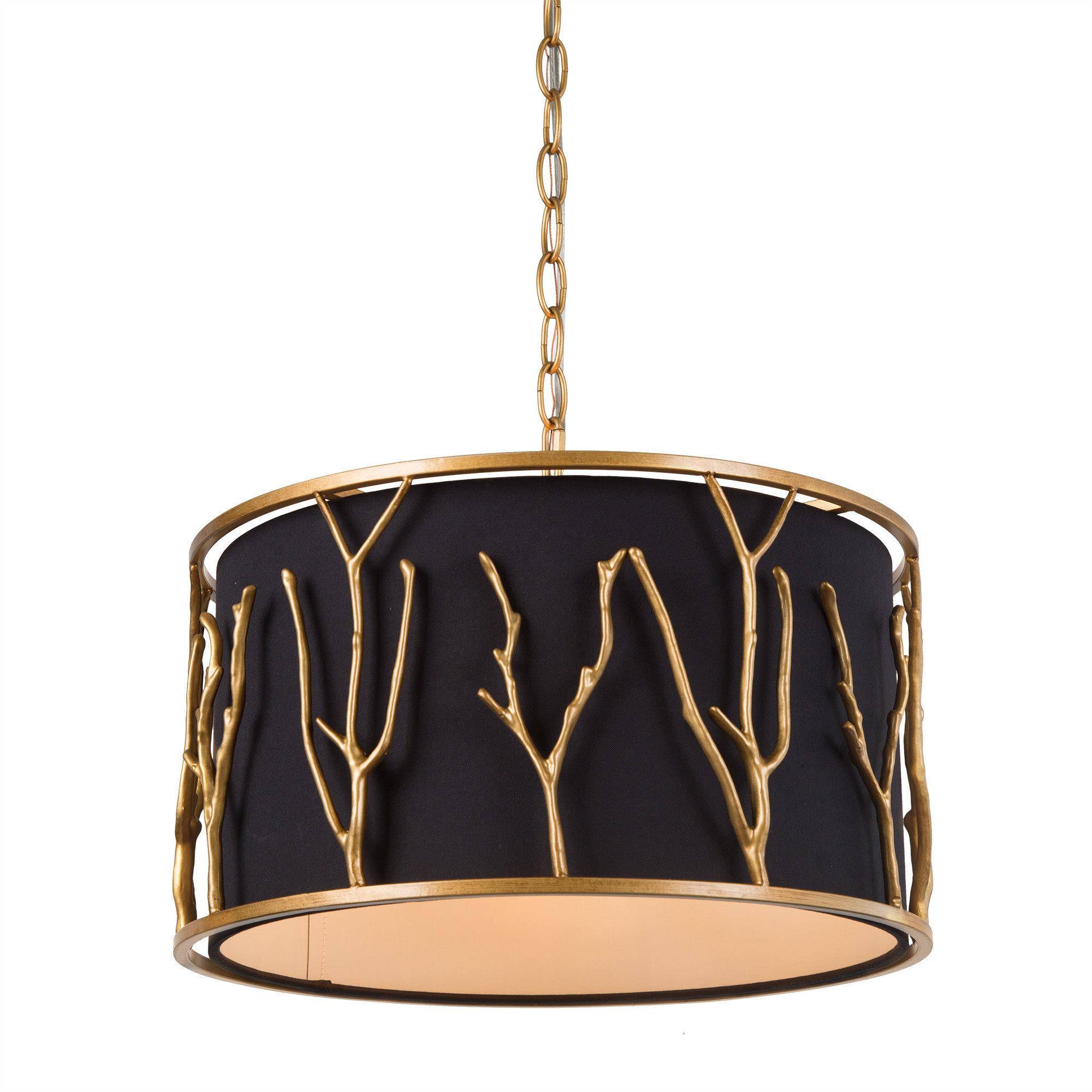 Honjozoing 4-Light Small Black Chandelier