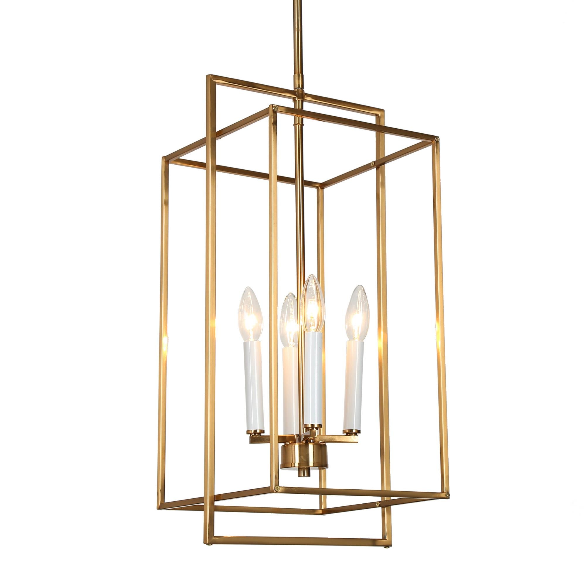 Hoyueren 4-Light Mini Brass Chandelier