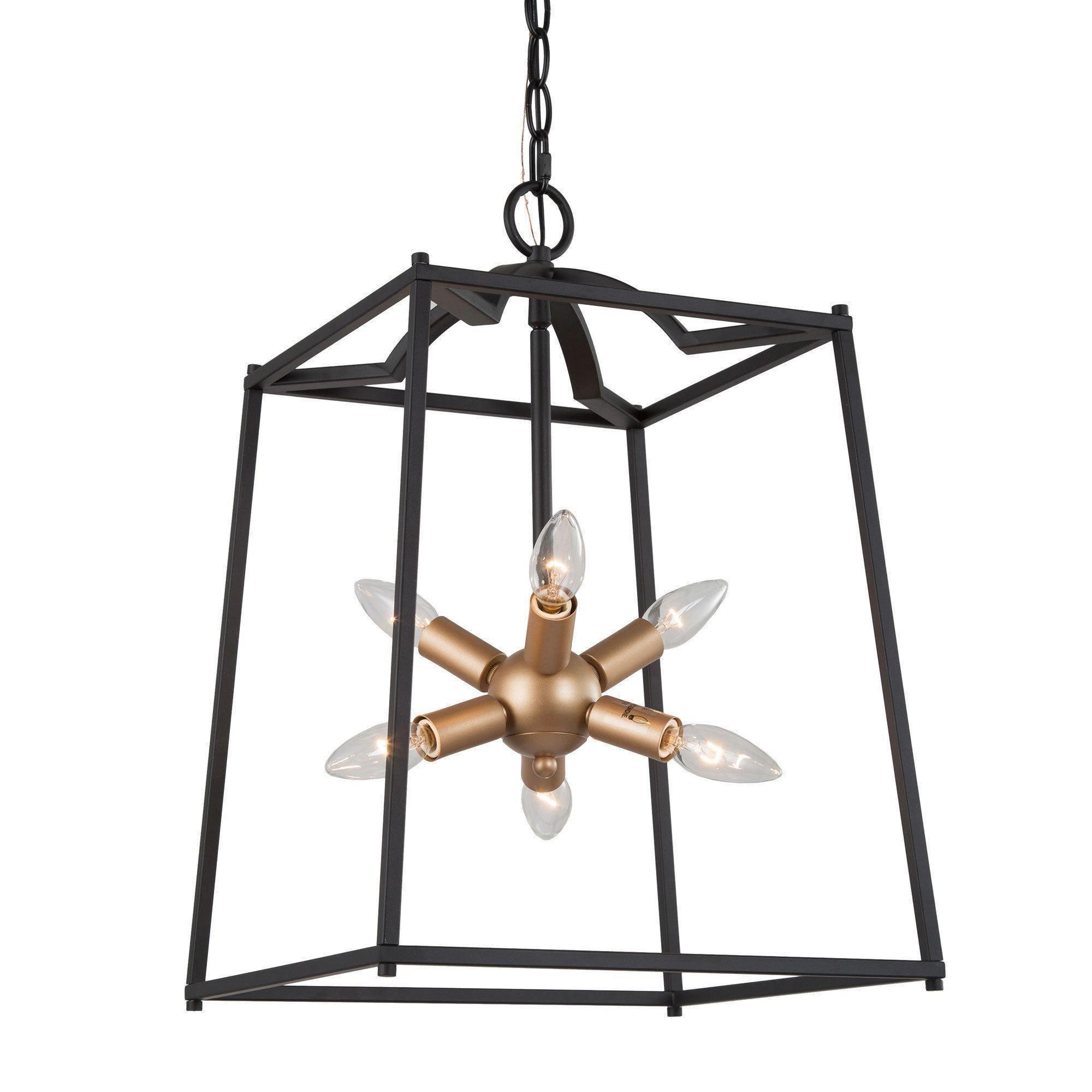 6-Light Square Sputnik Chandeliers