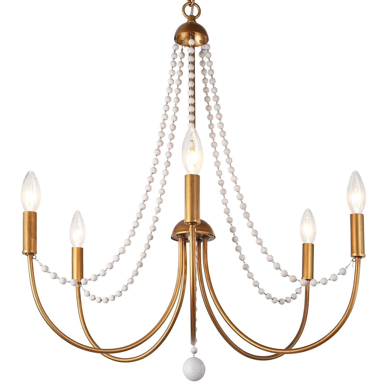 Alvin 5-Light Medium Gold Chandelier