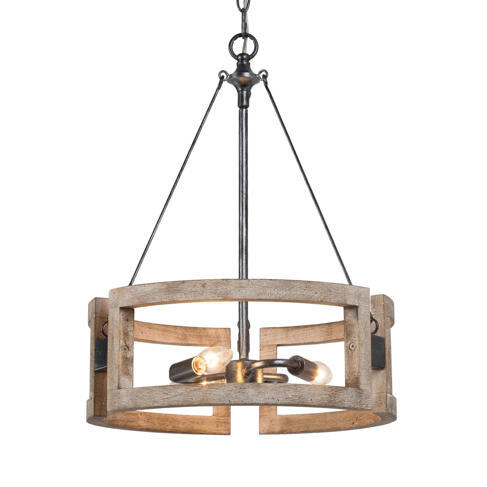 Wordsworth 3-Light Small Wood Chandelier