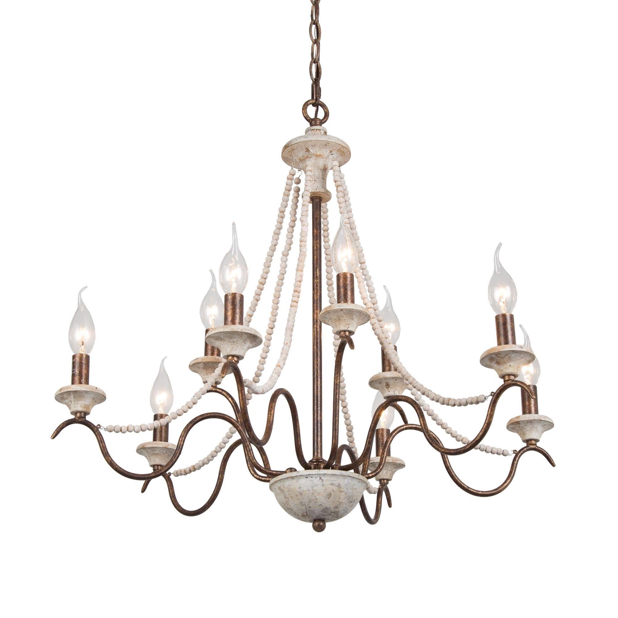 Viola 9-Light Large Wood Chandelier