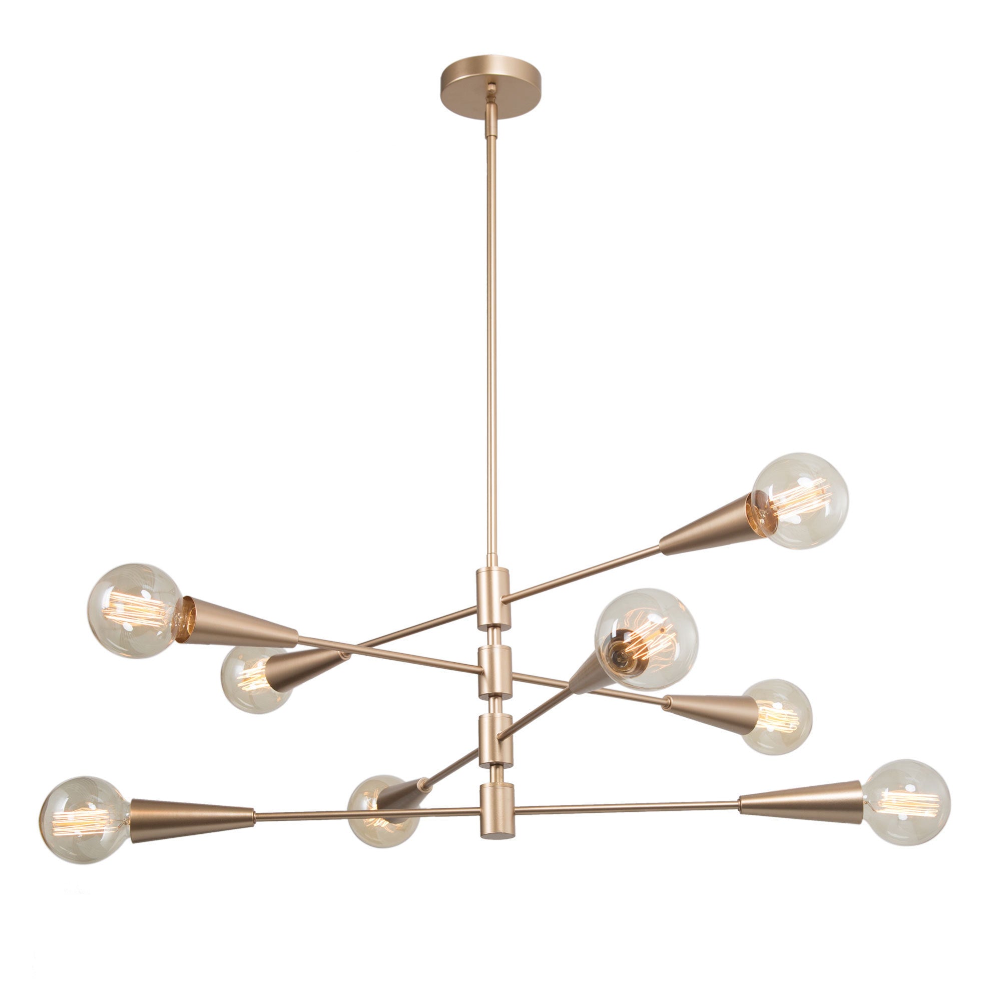 Unelefante 8-Light Large Gold Chandelier