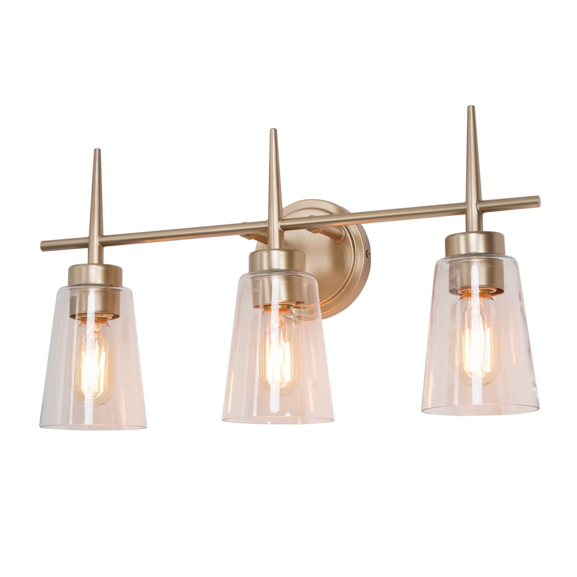 Falkowitz 3-Light Gold Vanity Light