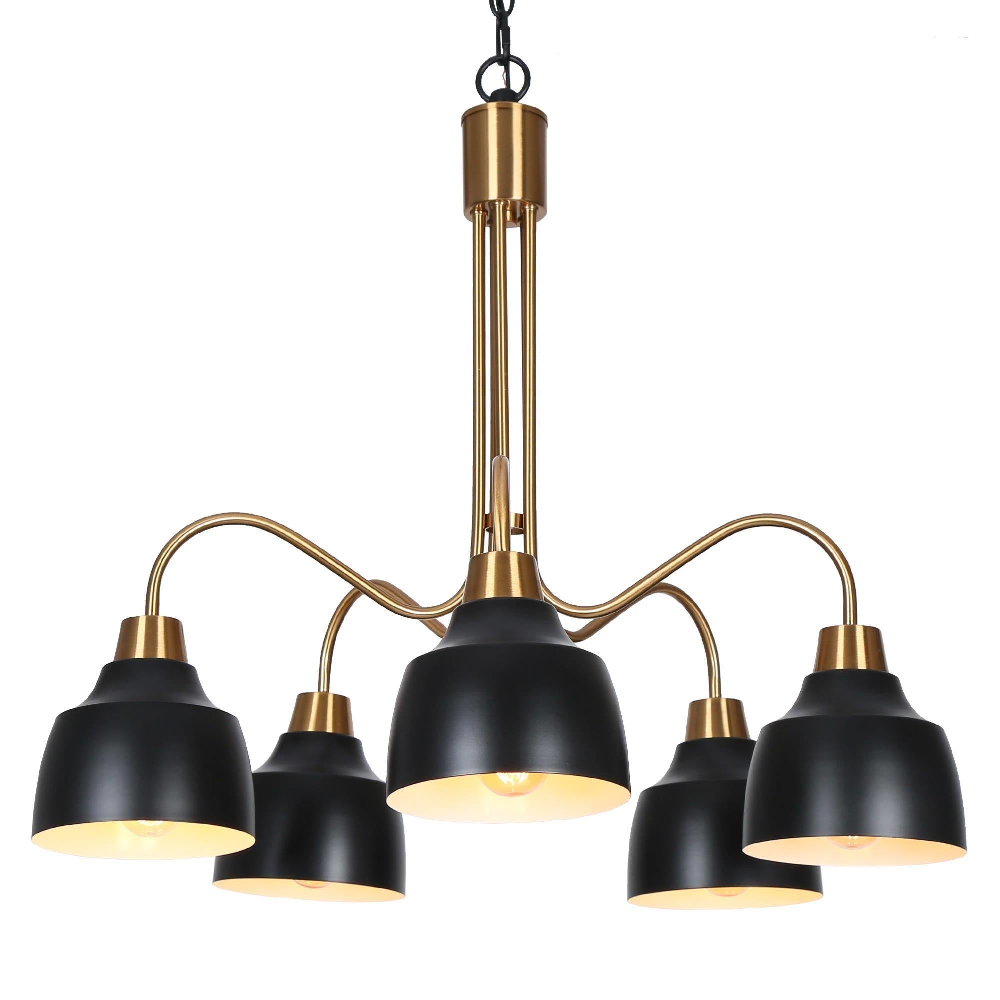 Hyelducc 5-Light Medium Black Chandelier