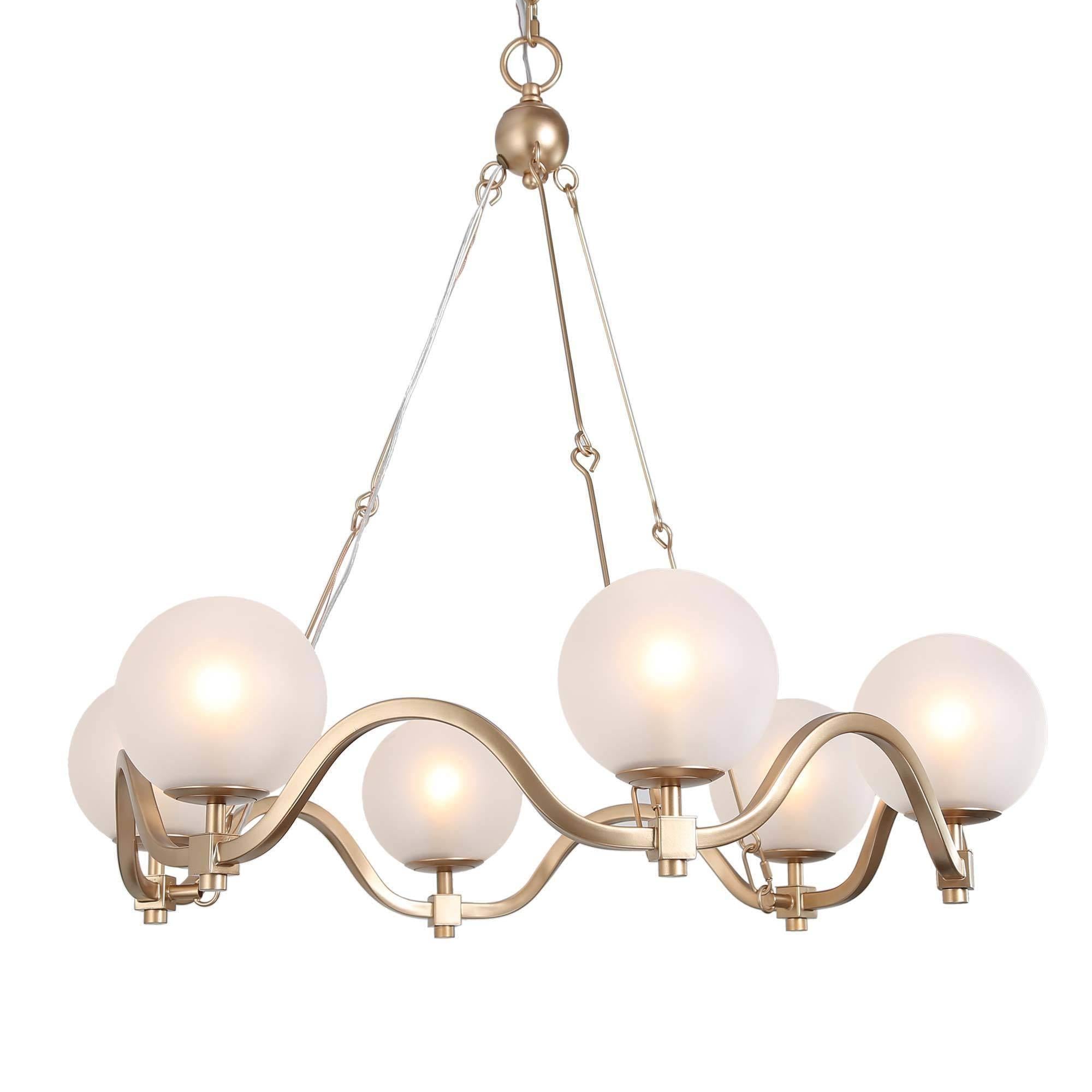 Marlon 6-Light Large Gold Chandelier