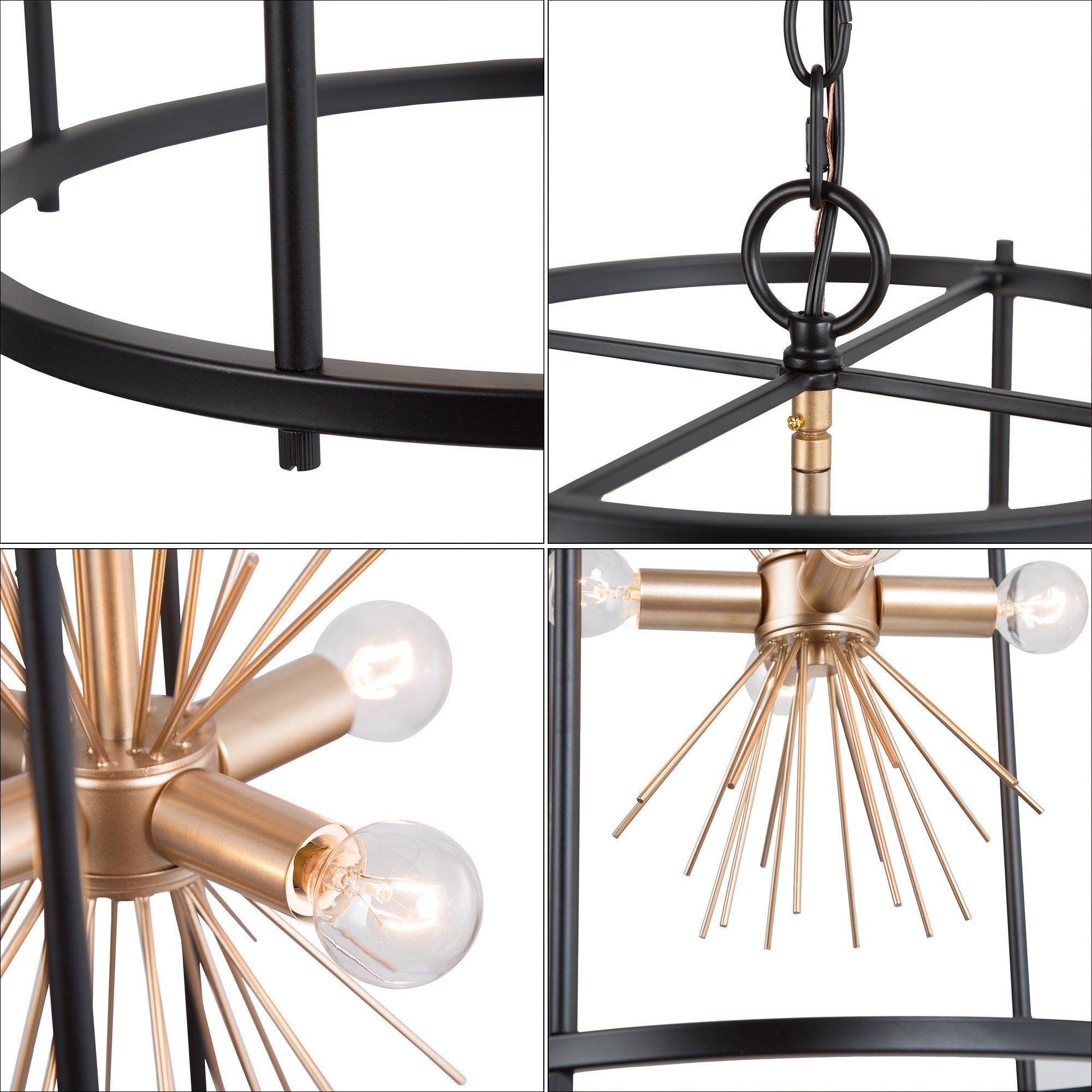 Iianmin 4-Light Mini Brass Chandelier