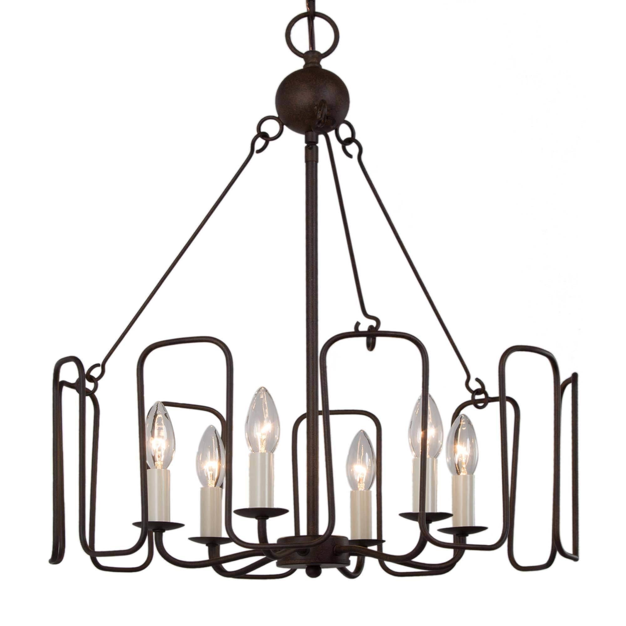 Anasipia 6-Light Small Brown Chandelier