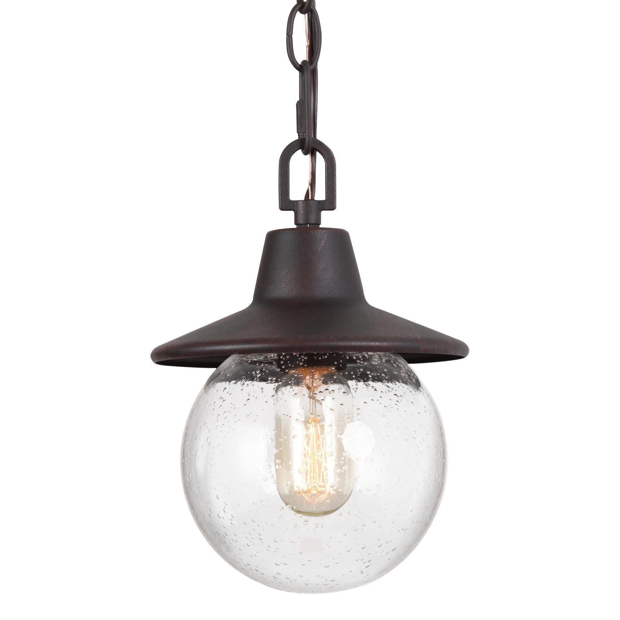 Braukunst 1-Light Mini Bronze Outdoor Pendant Light