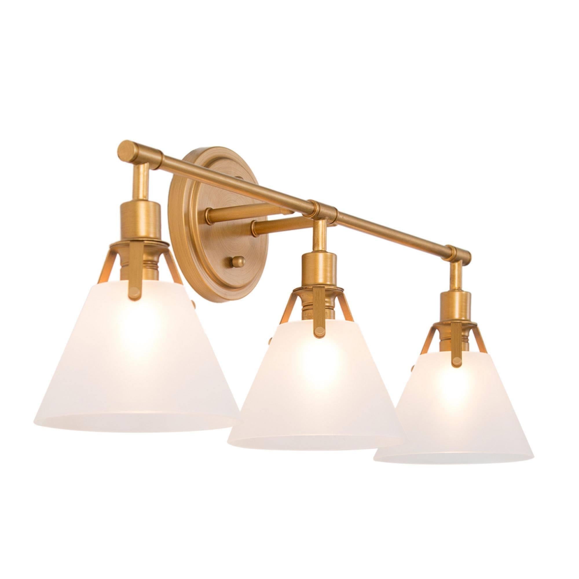 Ives 3-Light Gold Vanity Light