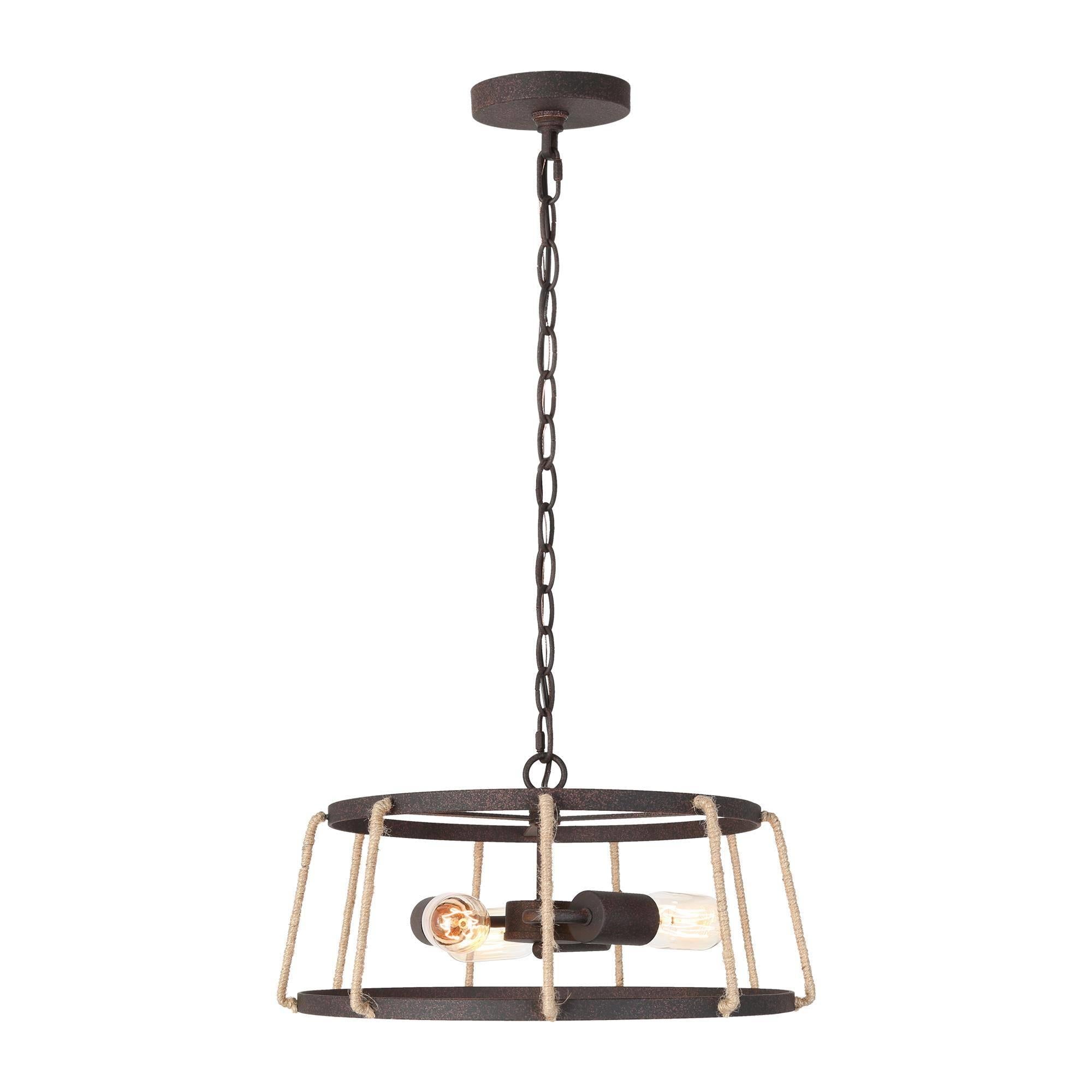 Saibaobey 3-Light Small Bronze Chandelier