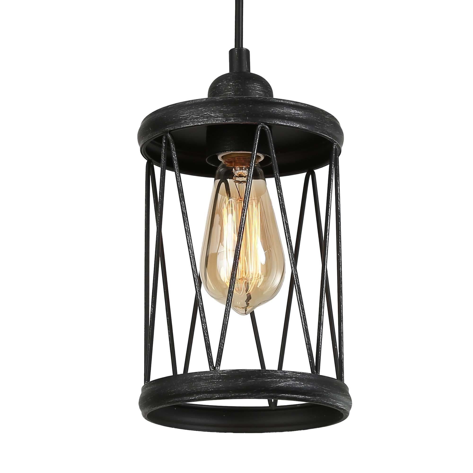 Selenicereus 1-Light Mini Silver Industrial Pendant Light Fixtures