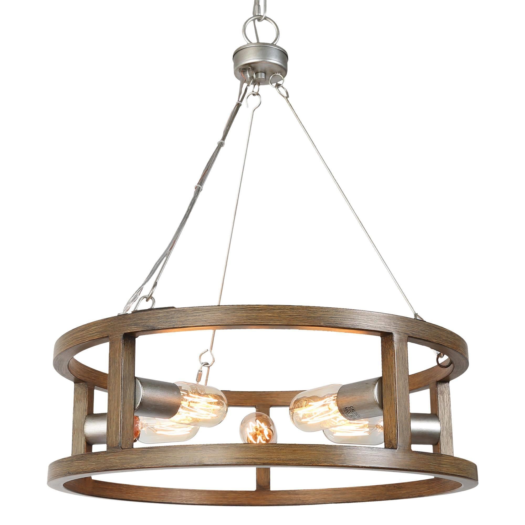 Millepora 5-Light Small Wood Chandelier