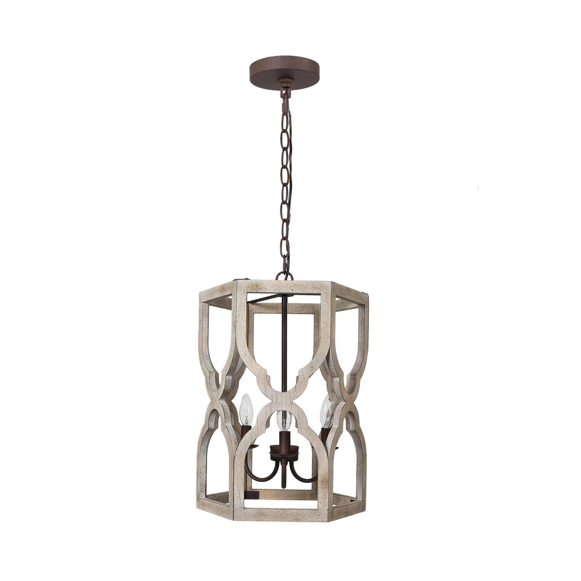 Hippometiph 3-Light Small Wood Chandelier