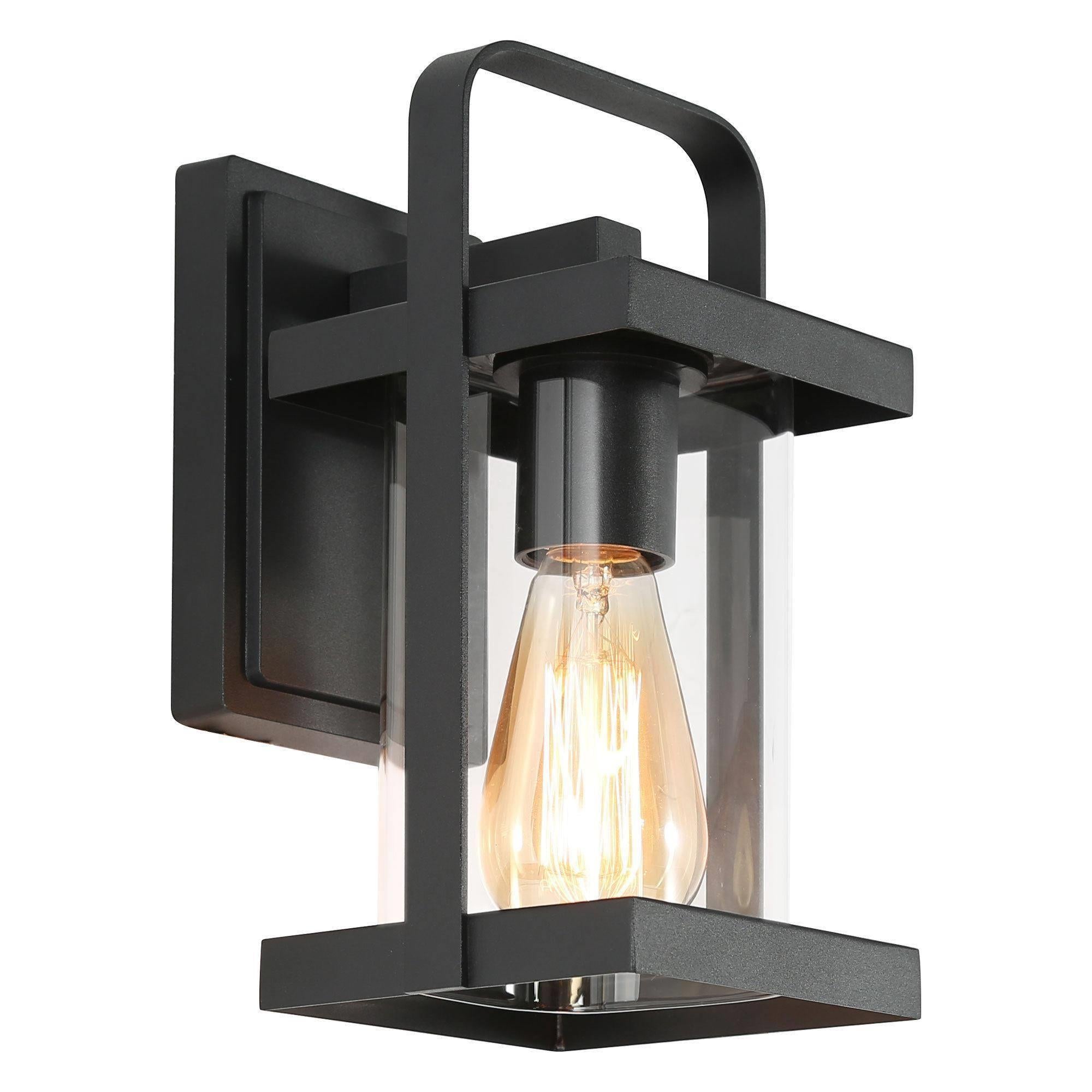 Pseudochromis 10.5"H 1-Light Black Outdoor Wall Light
