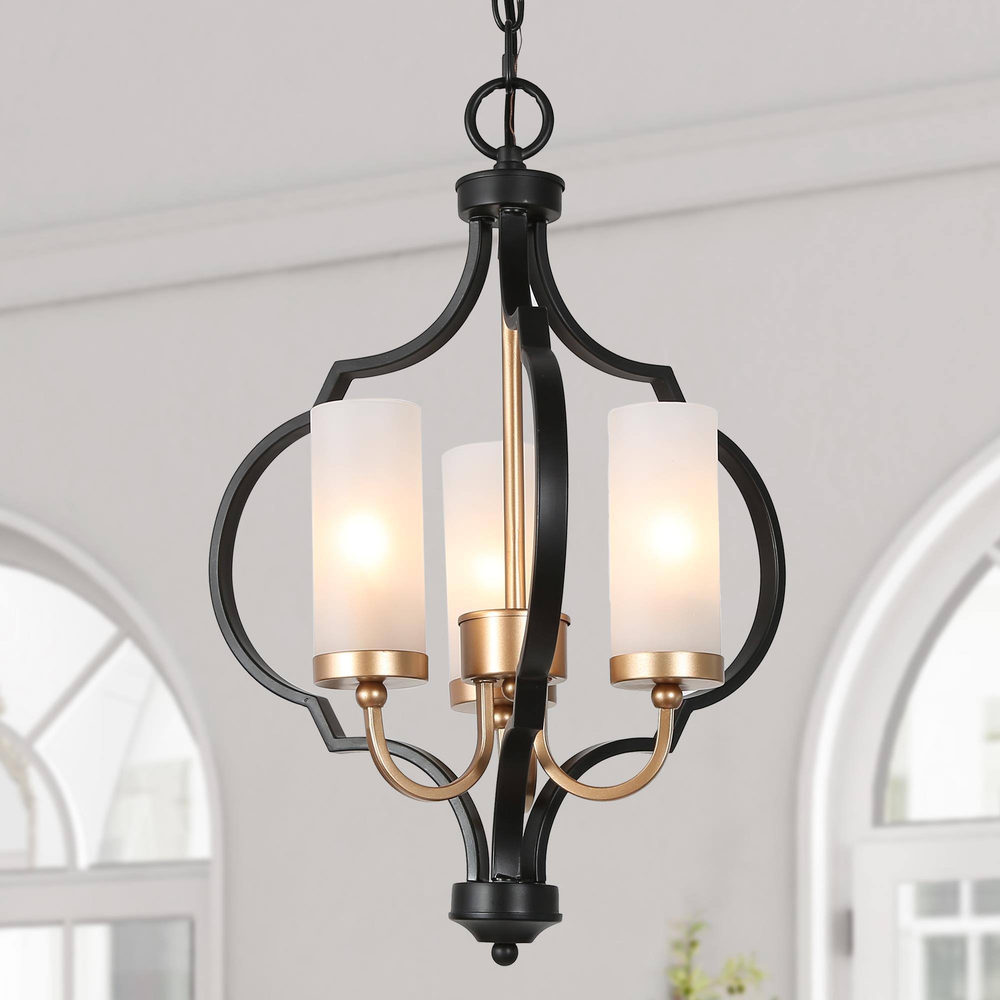 Nopalitos 3-Light Small Black Chandelier