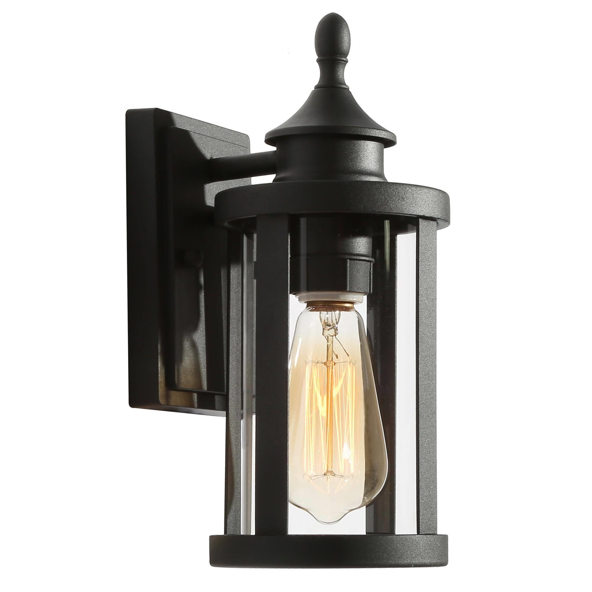 Kagibeleka 12.5"H 1-Light Black Outdoor Wall Light