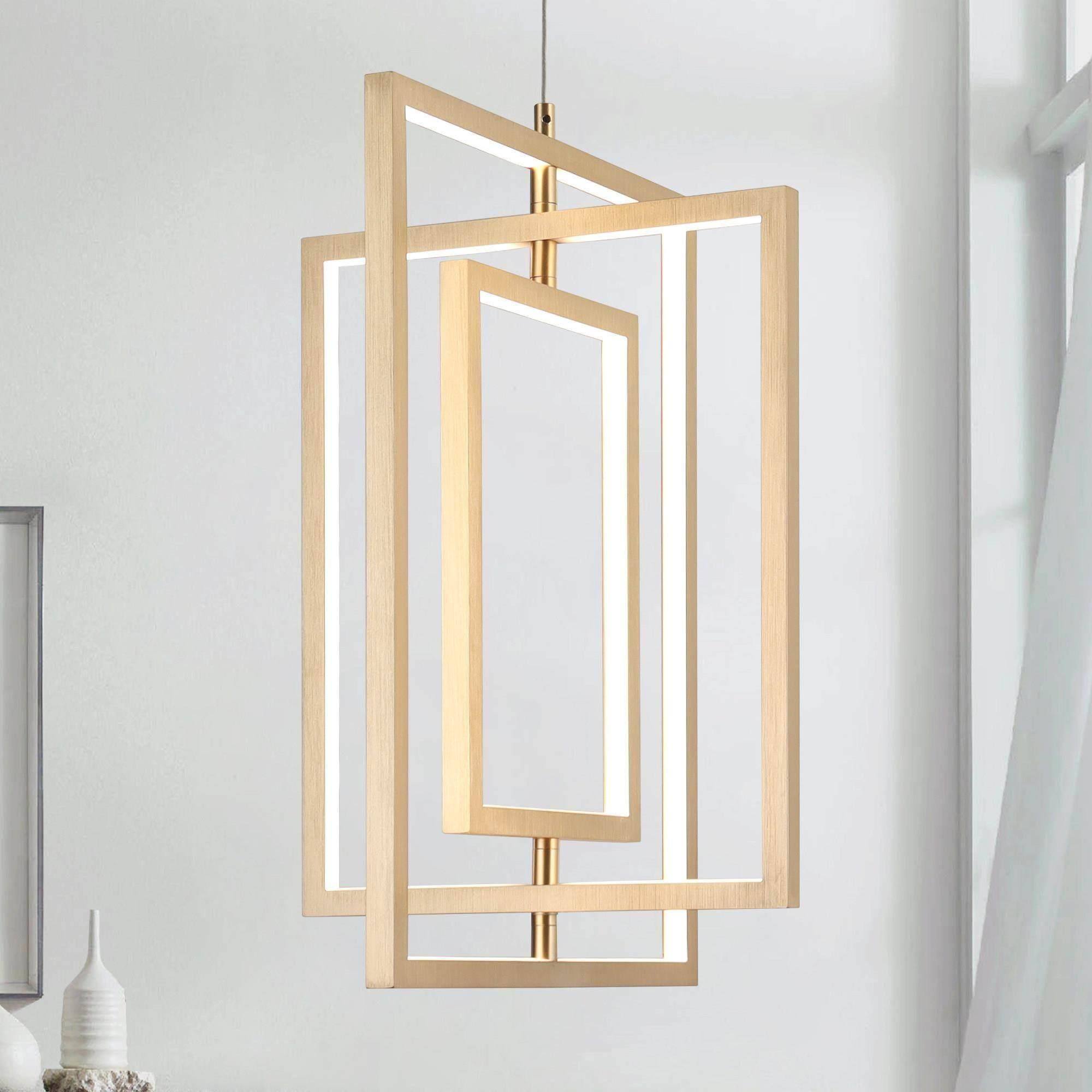 Lithops 3-Light Small Gold LED Chandelier