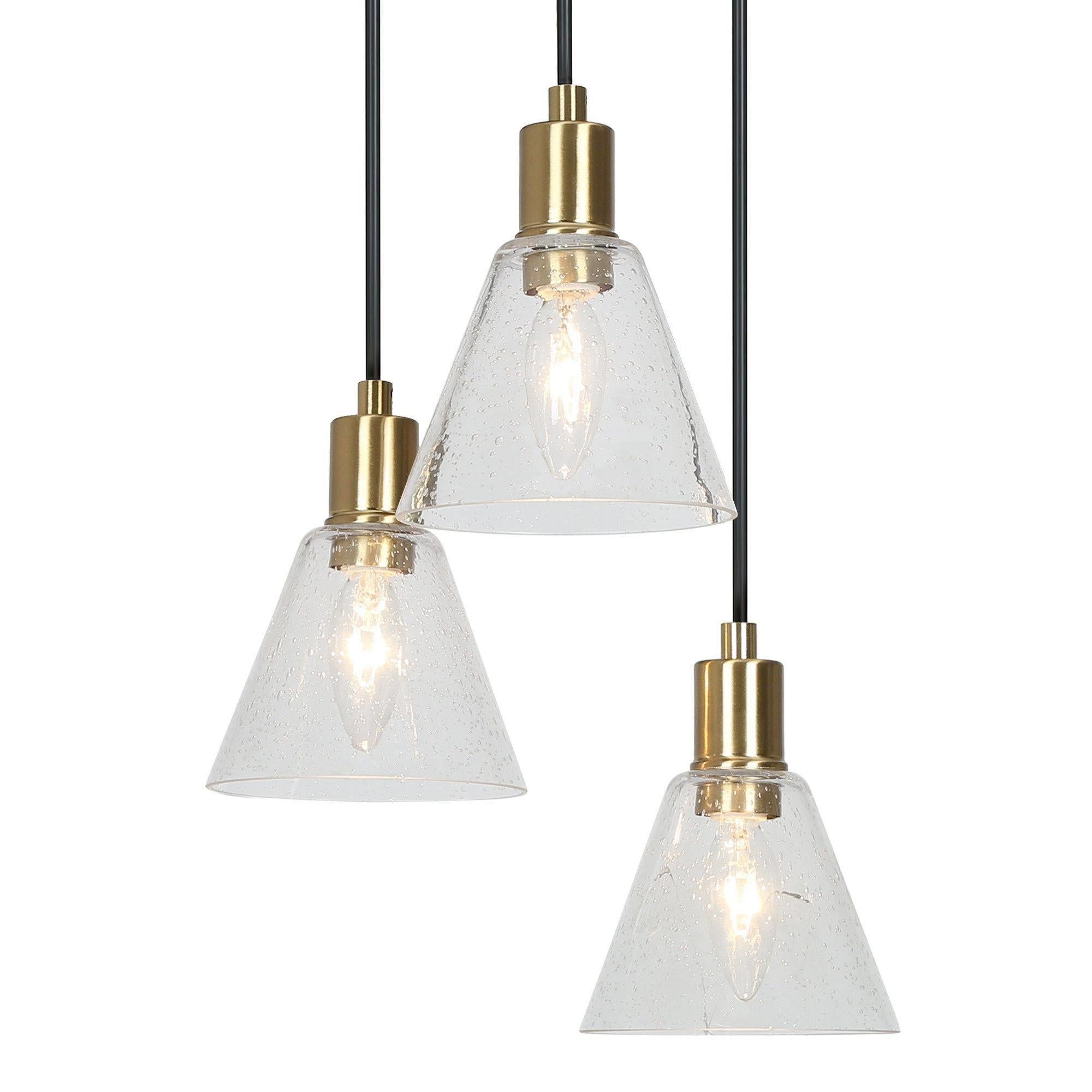 Amaduz 3-Light Mini Black Chandelier