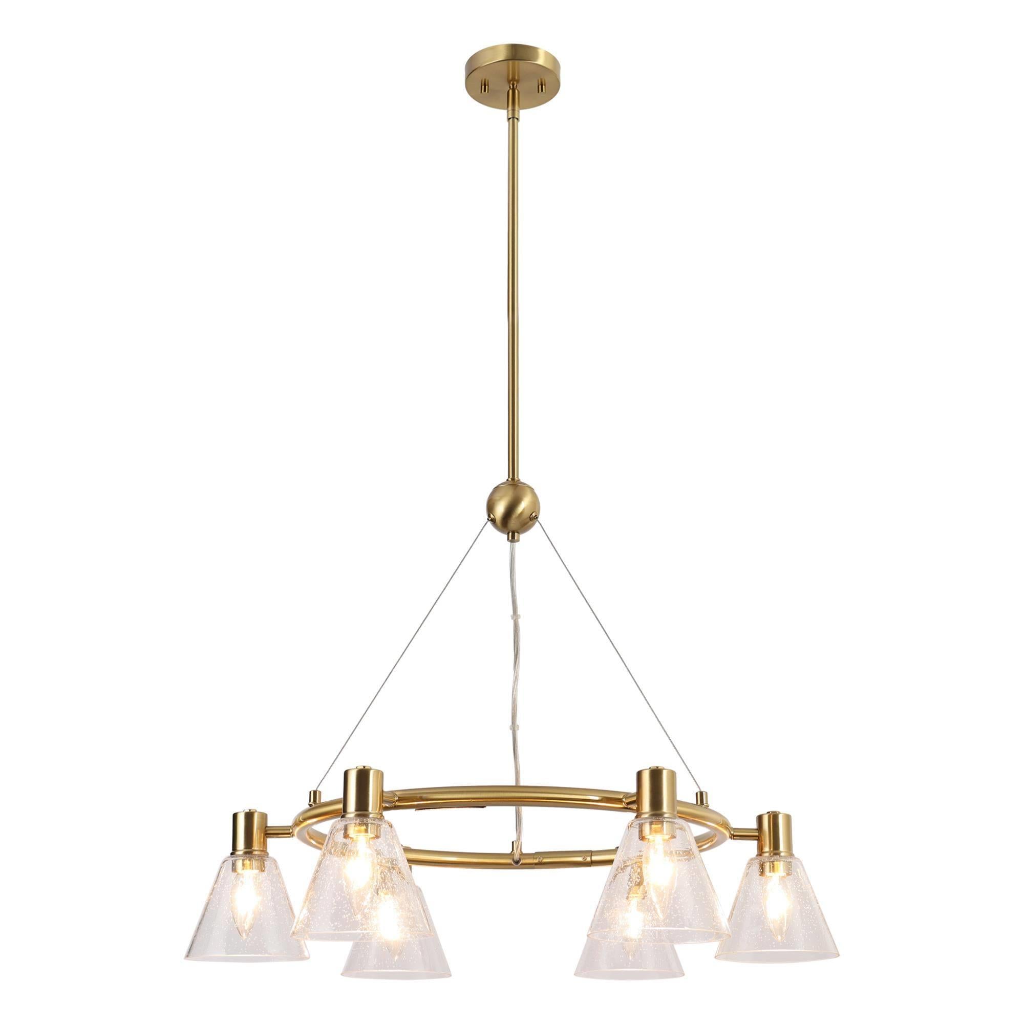 Amaduz 6-Light Large Gold Chandelier