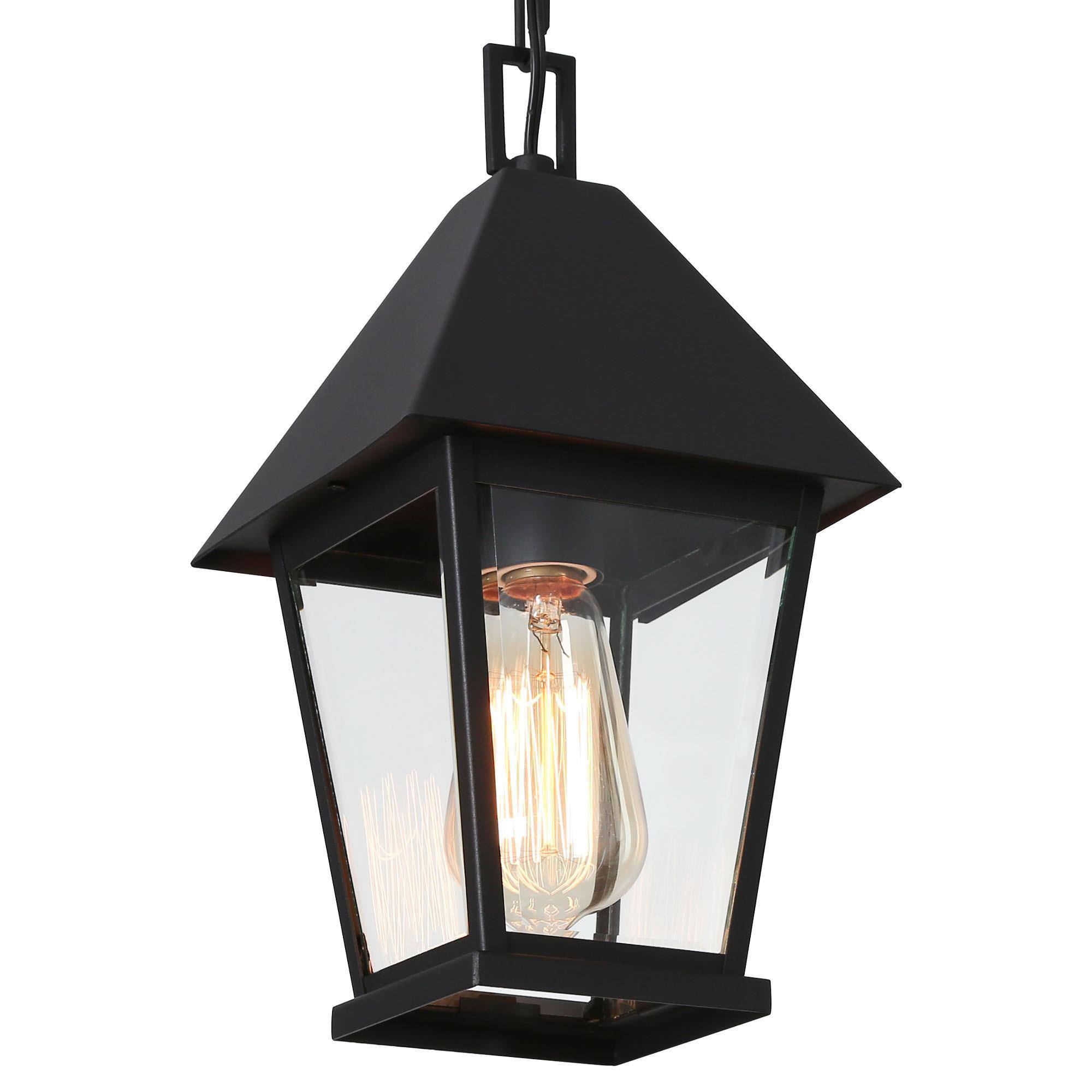 Shelijars 1-Light Mini Black Outdoor Pendant Light