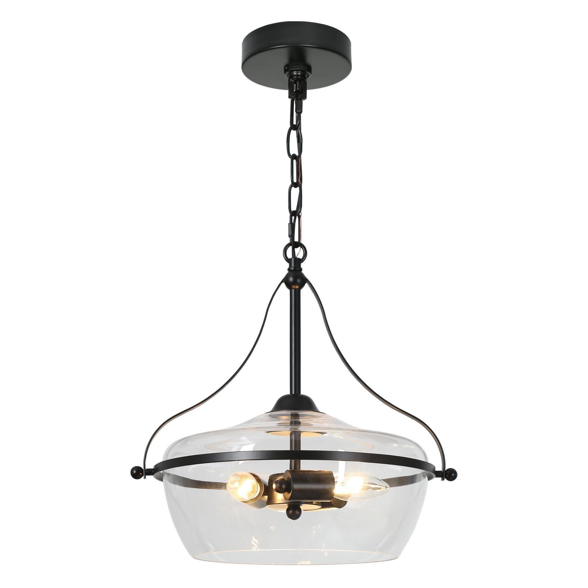 Dendrocnide 3-Light Small Black Chandelier