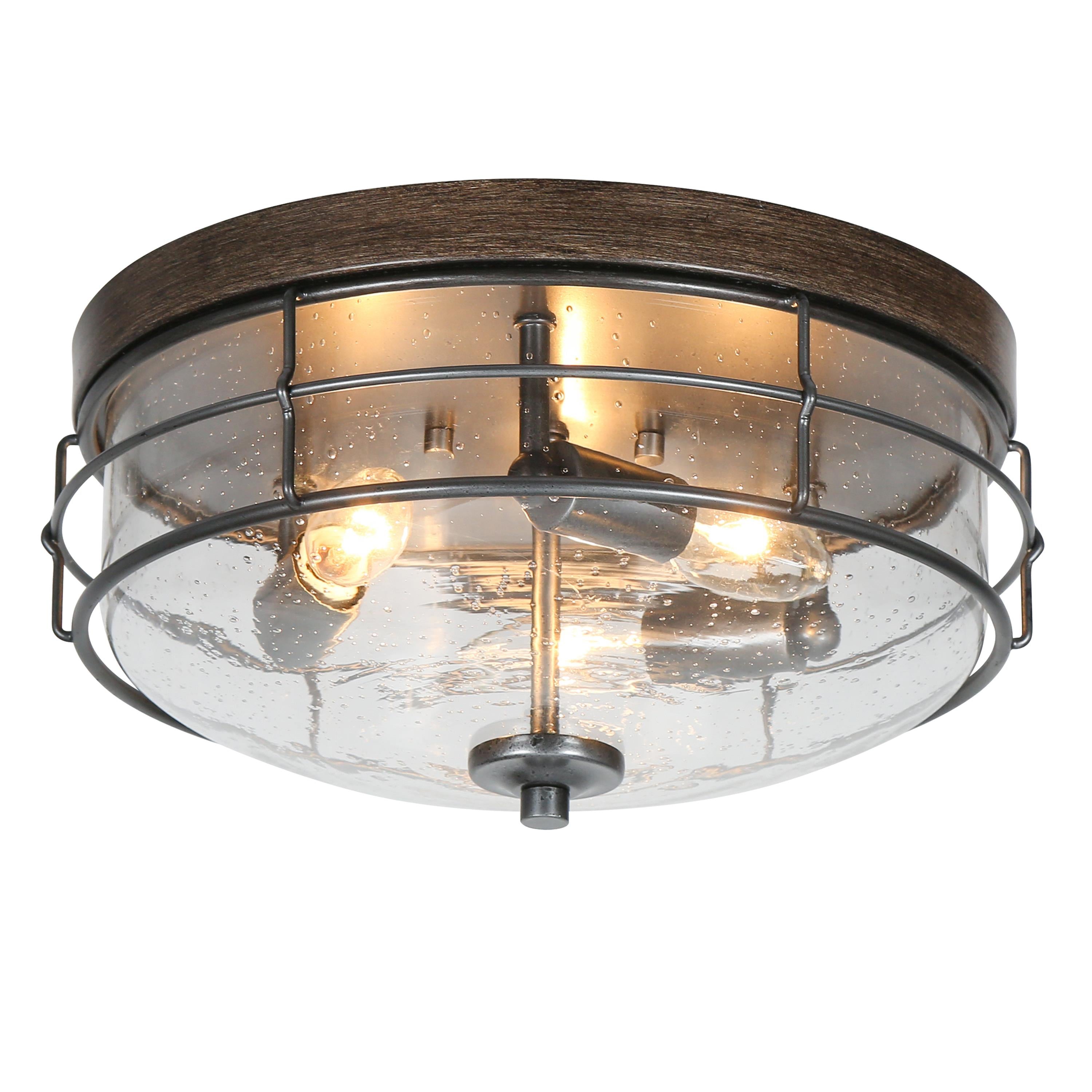 Blaarly 3-Light Mini Black Flush-Mount Light