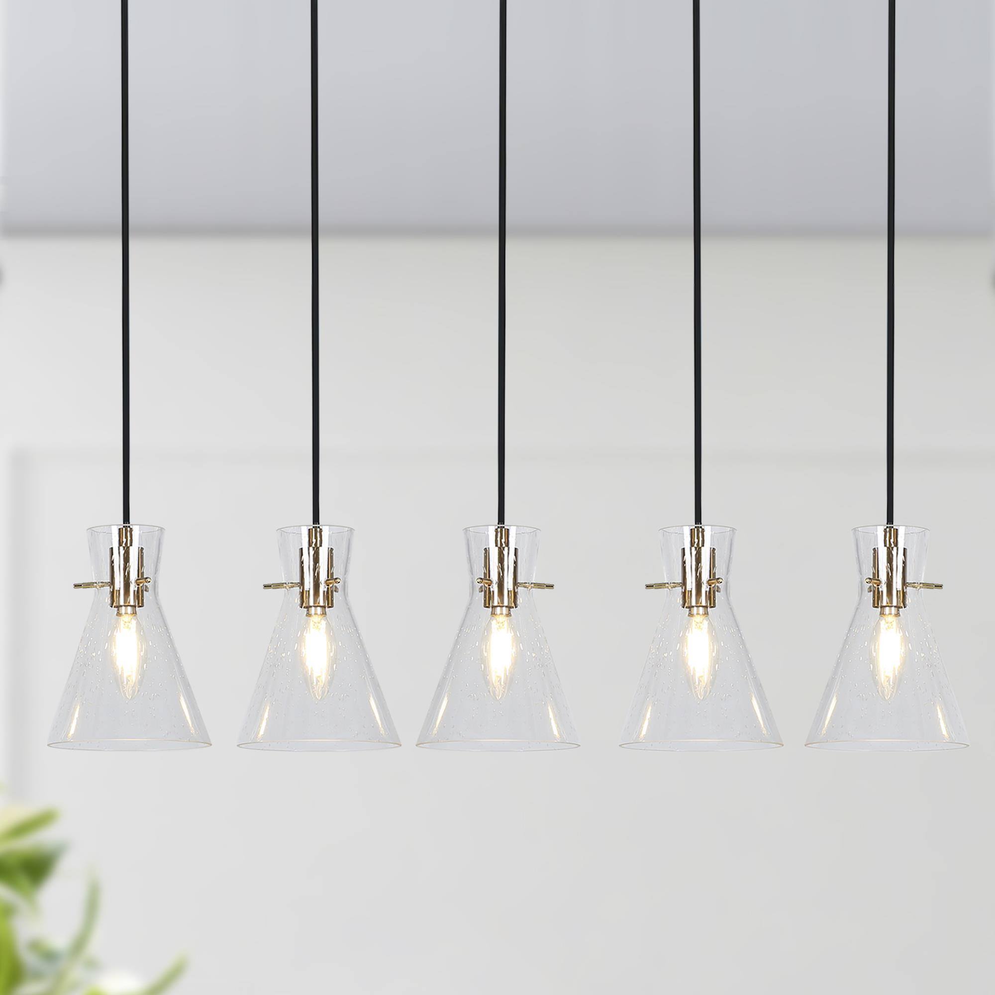 Itpicanaple 1-Light Mini Gold Modern Pendant Light Fixtures