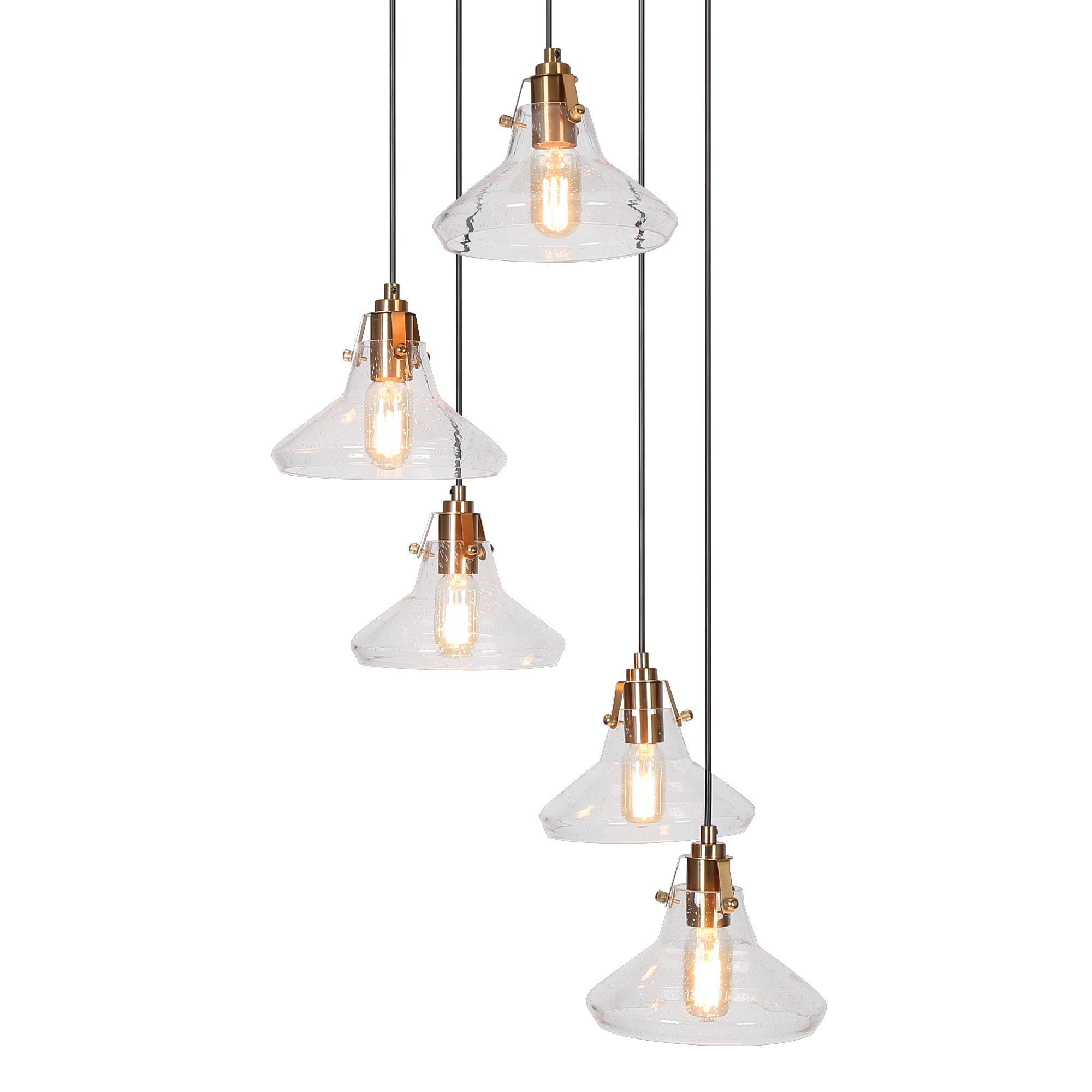 Plrhsbtic 5-Light Small Black Chandelier