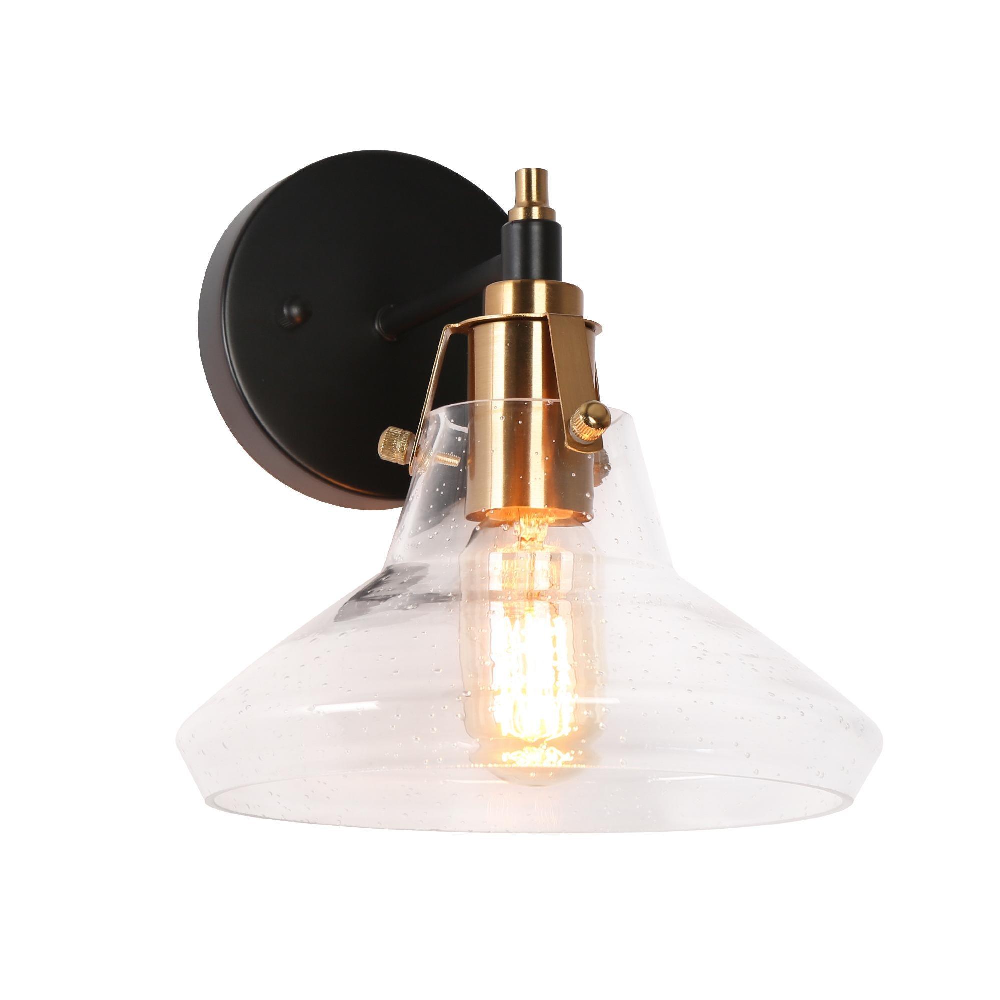 1-Light Glass Wall Sconce Vanity Light