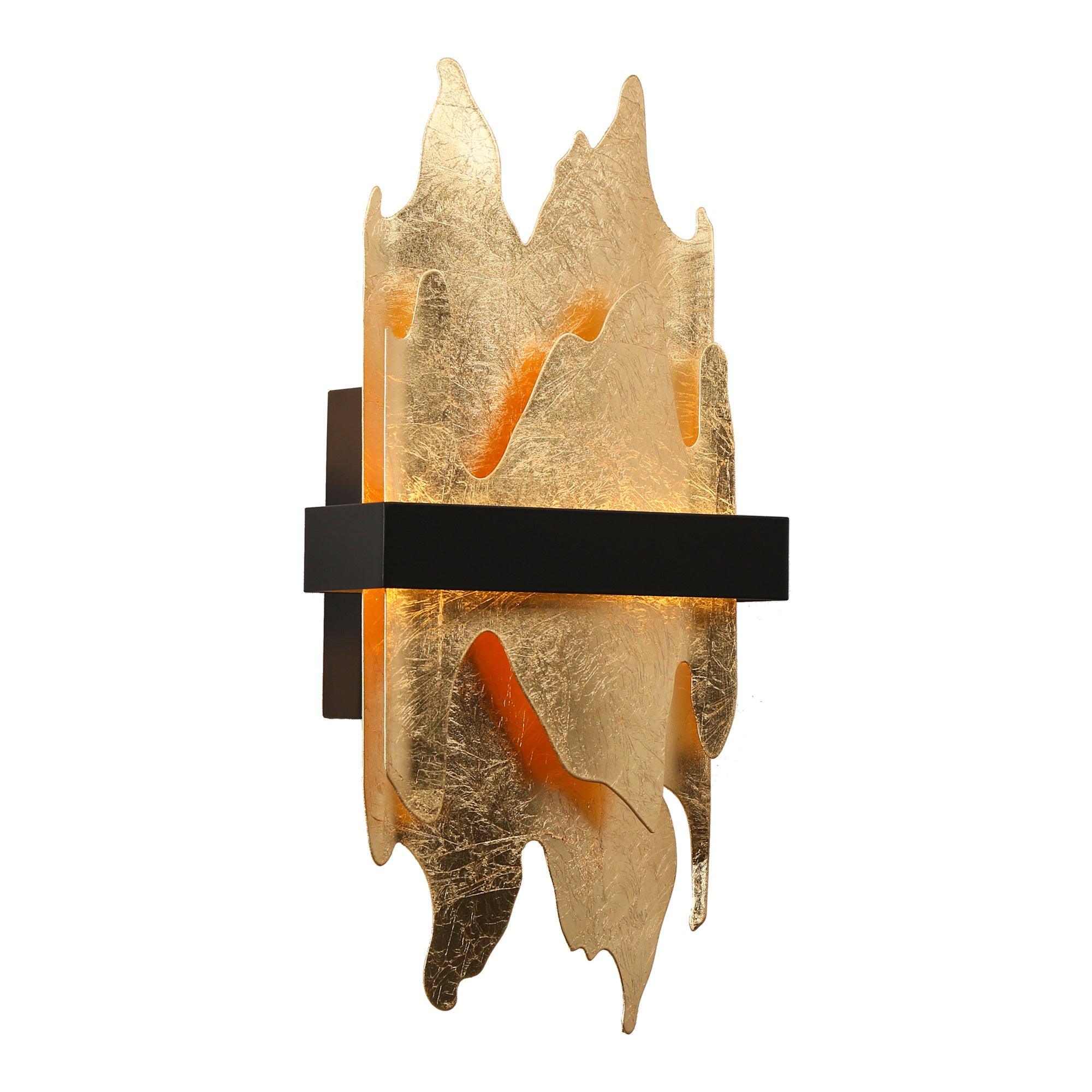 1-Light LED Gold Leaf Wall Sconce