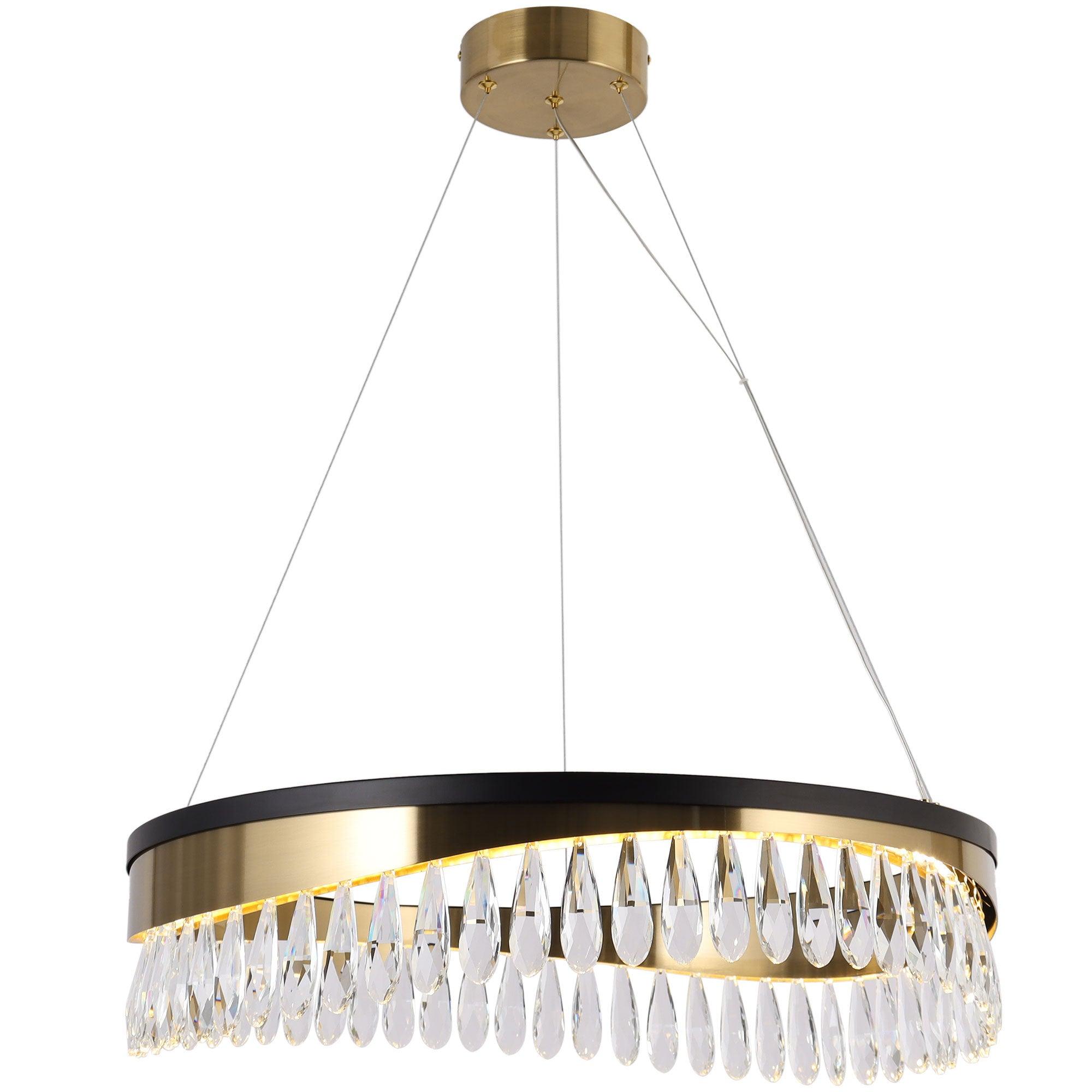 1-Light LED Glam Crystal Chandeliers