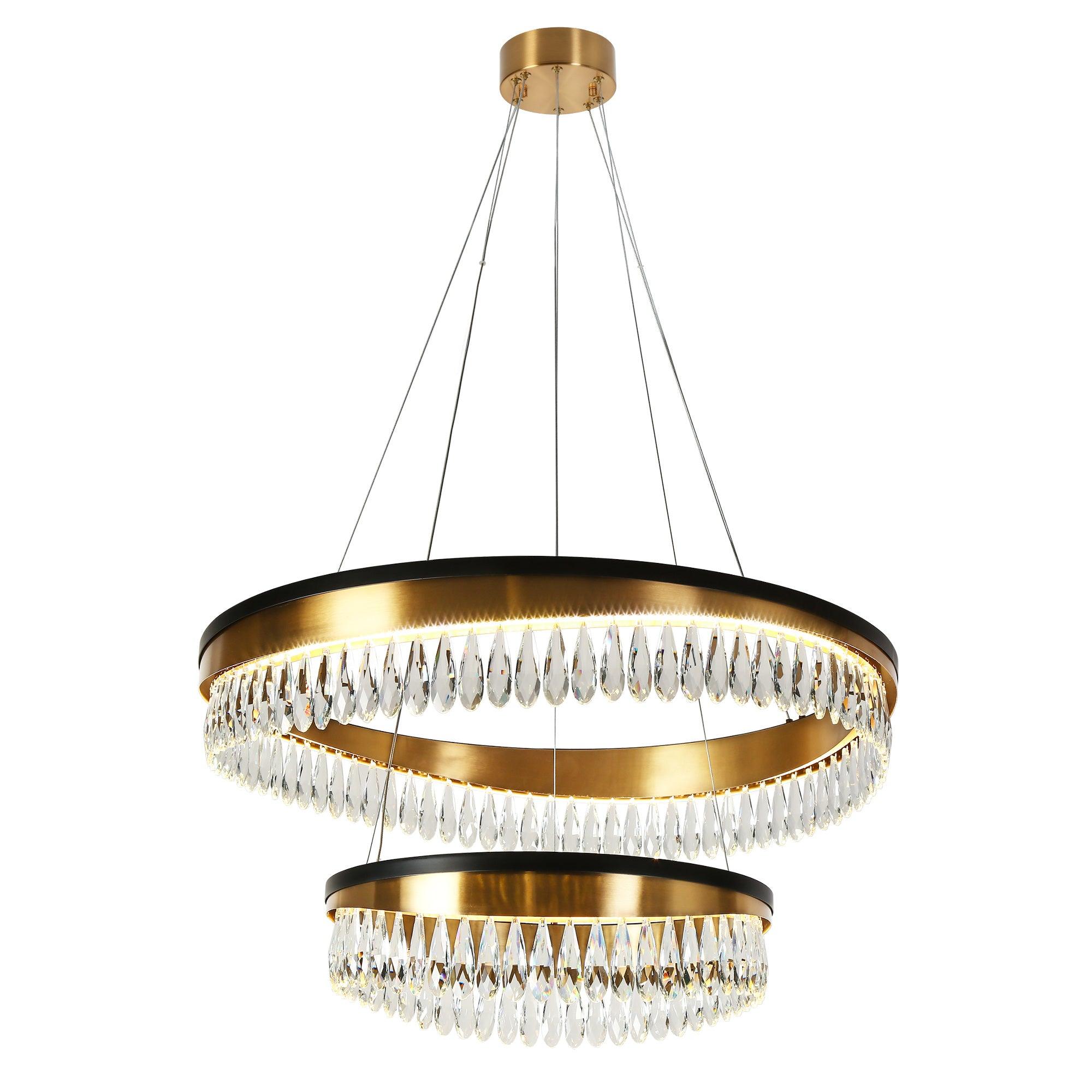 2-Light LED Glam Chandeliers